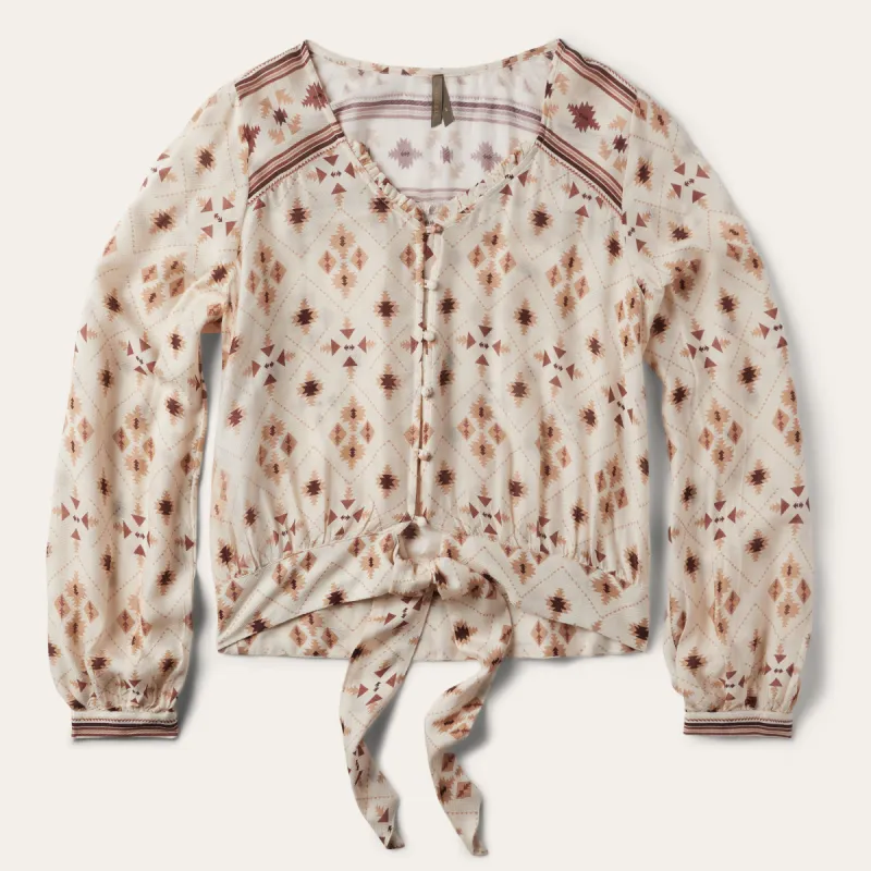 Gaucho Print Herringbone Blouse sold by Stetson