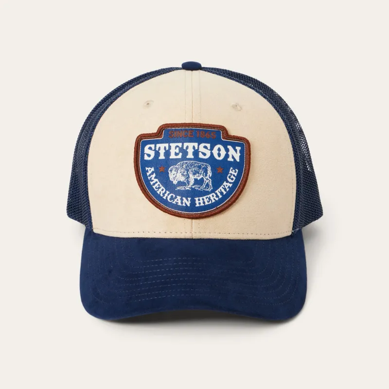 Khaki Arrowhead Patch Trucker Cap sold by Stetson
