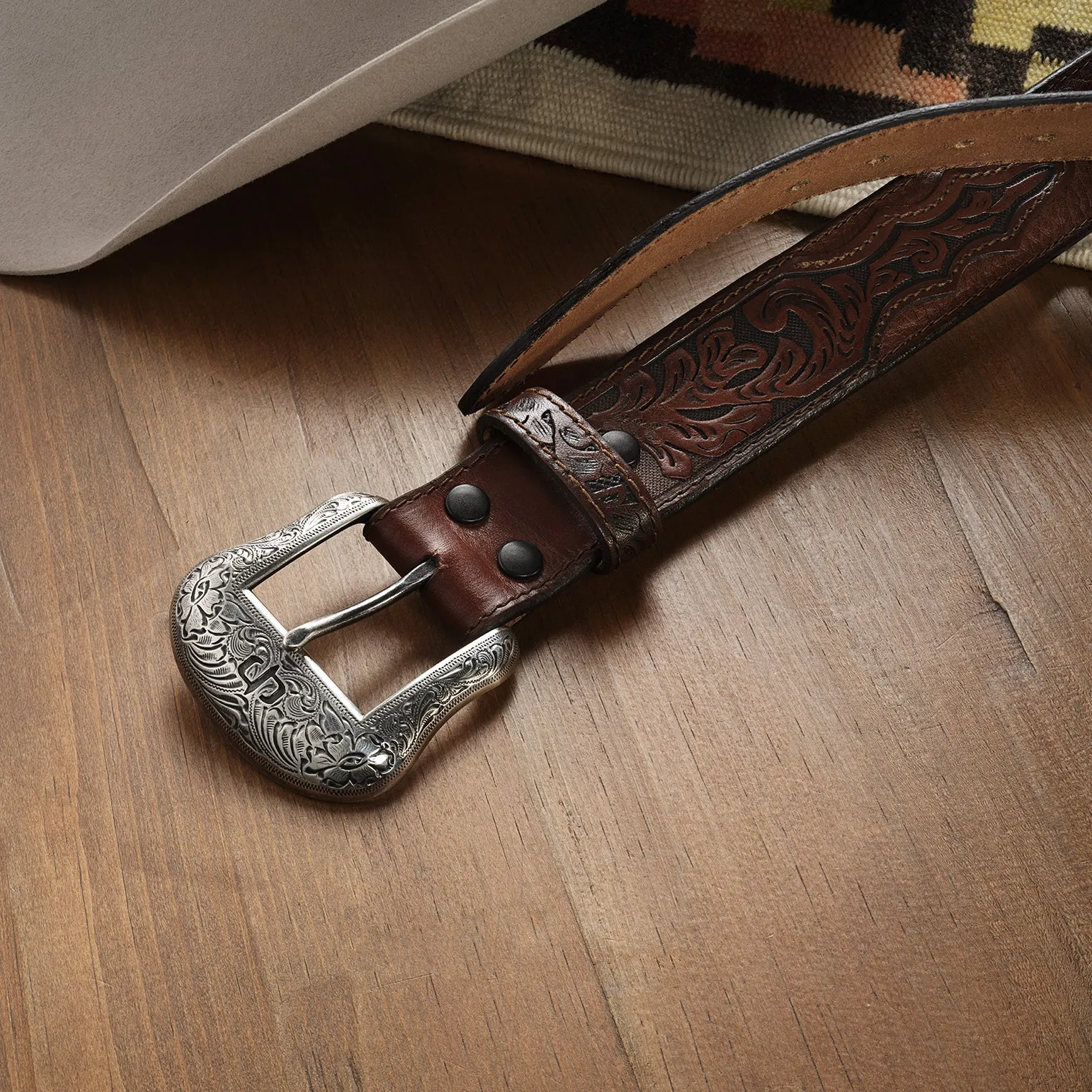 Bison Leather Concho Belt sold by Stetson product image thumbnail 3