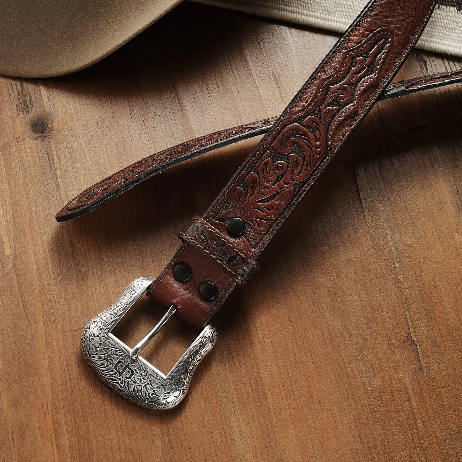 Bison Leather Concho Belt sold by Stetson product image thumbnail 2