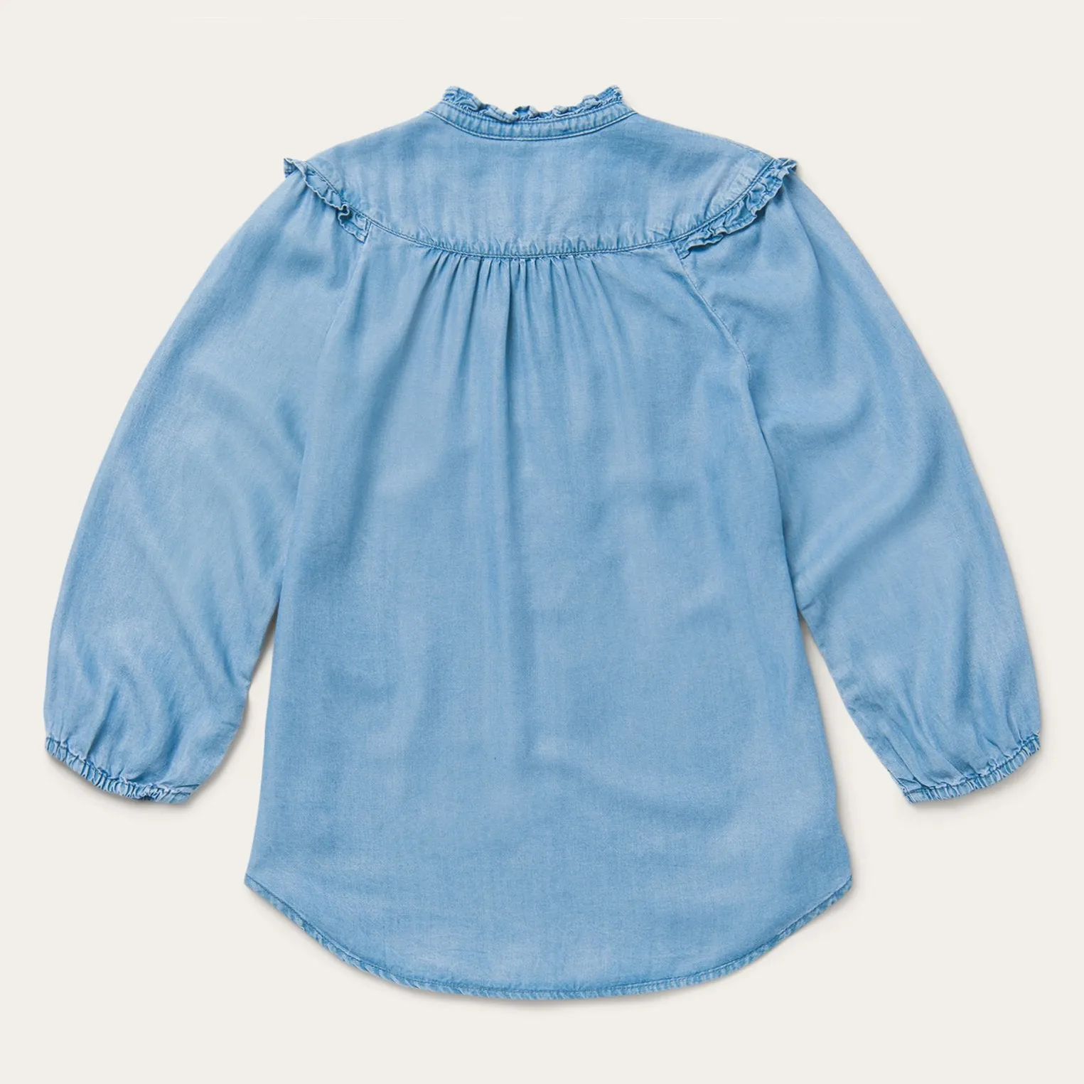 Lightweight Denim Peasant Blouse sold by Stetson product image thumbnail 2