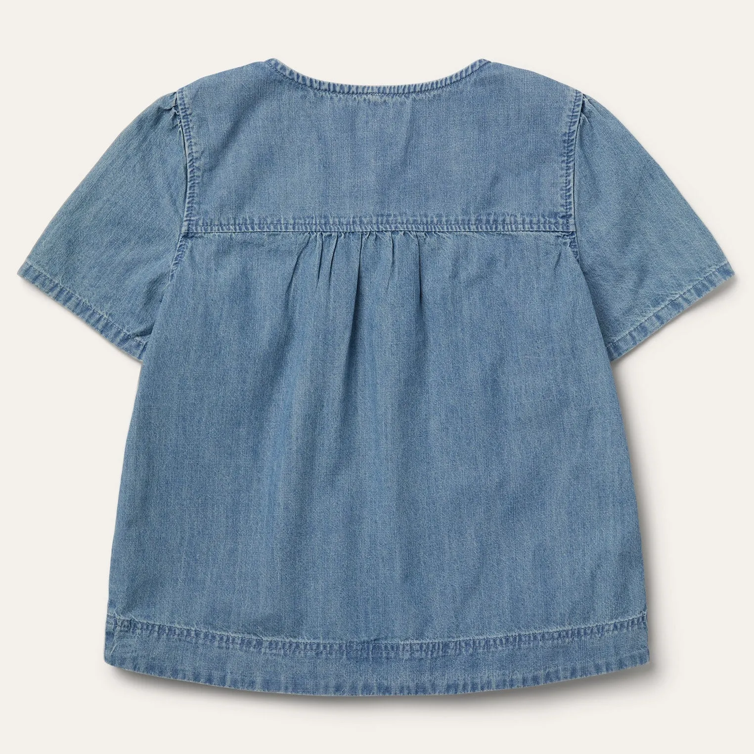 Short-Sleeved Denim Blouse sold by Stetson product image thumbnail 2