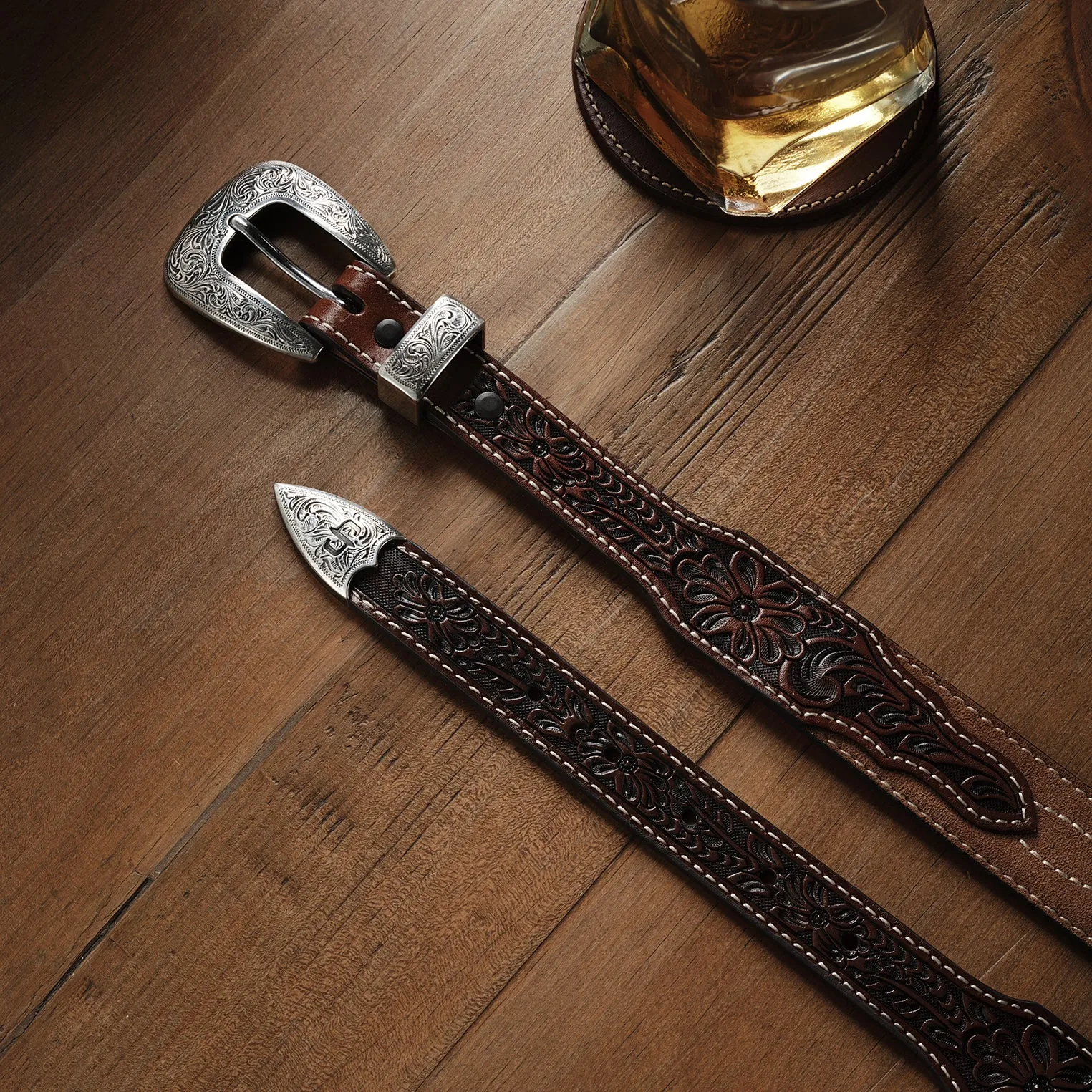 Tooled Tapered Belt sold by Stetson product image thumbnail 3
