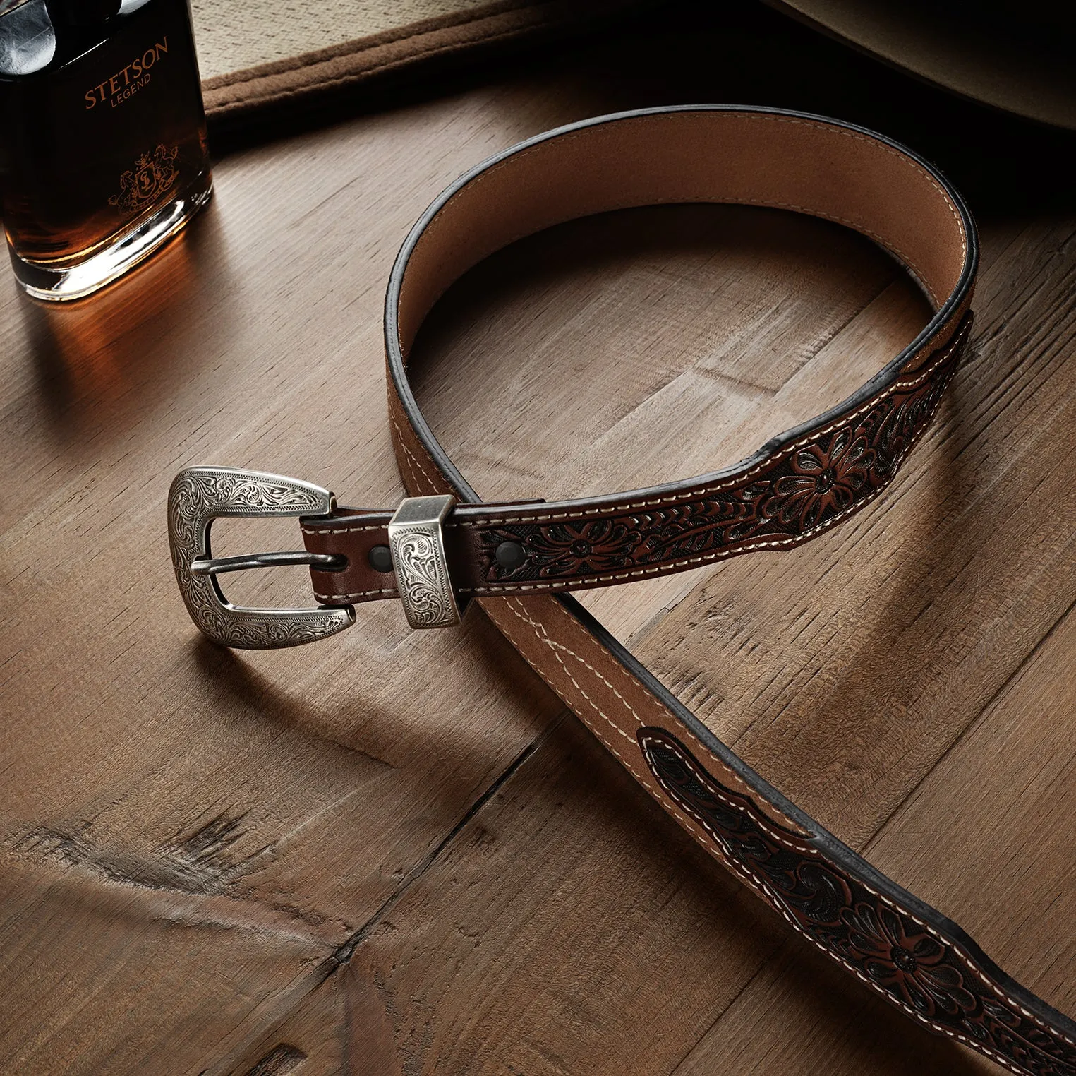 Tooled Tapered Belt sold by Stetson product image thumbnail 4