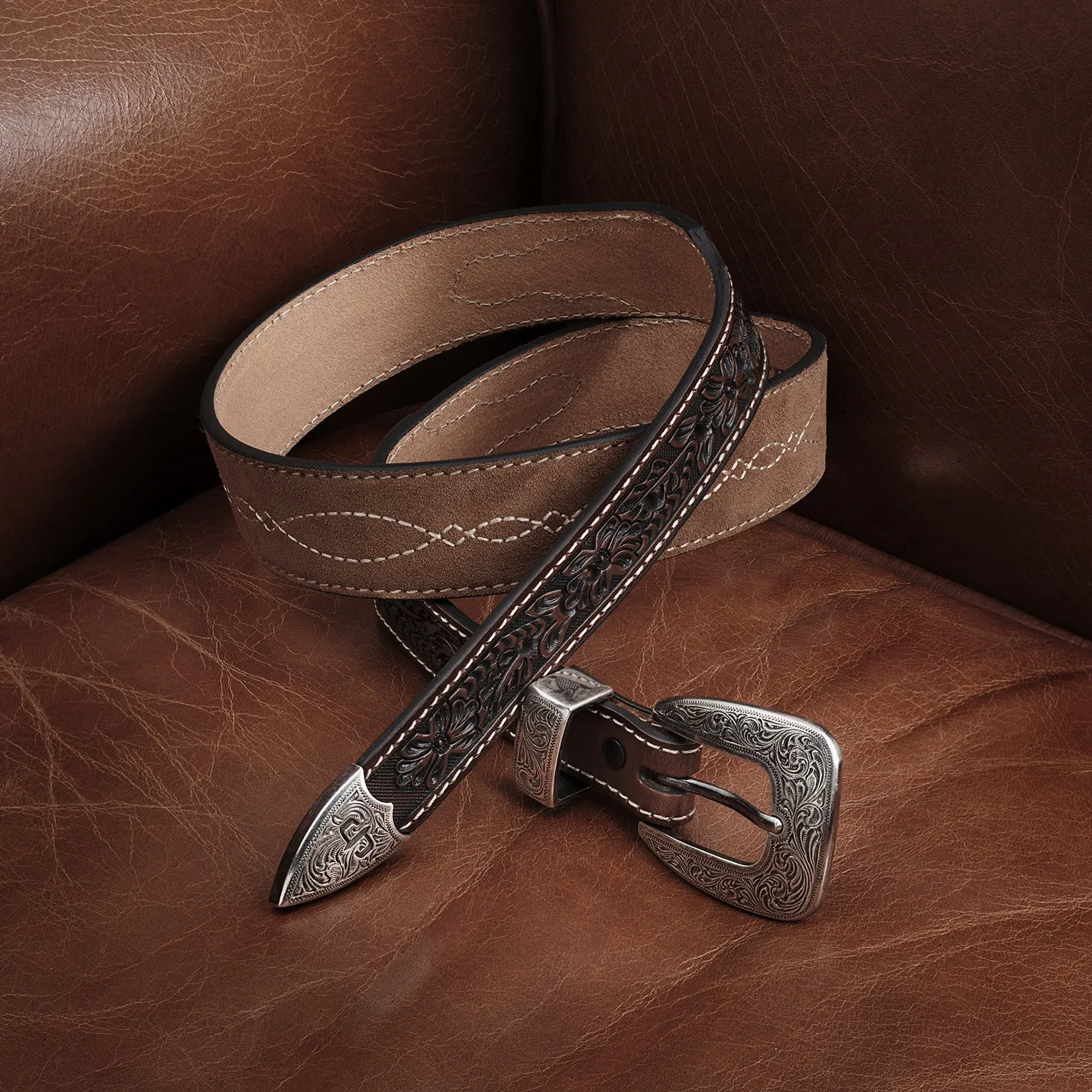 Tooled Tapered Belt sold by Stetson product image thumbnail 2