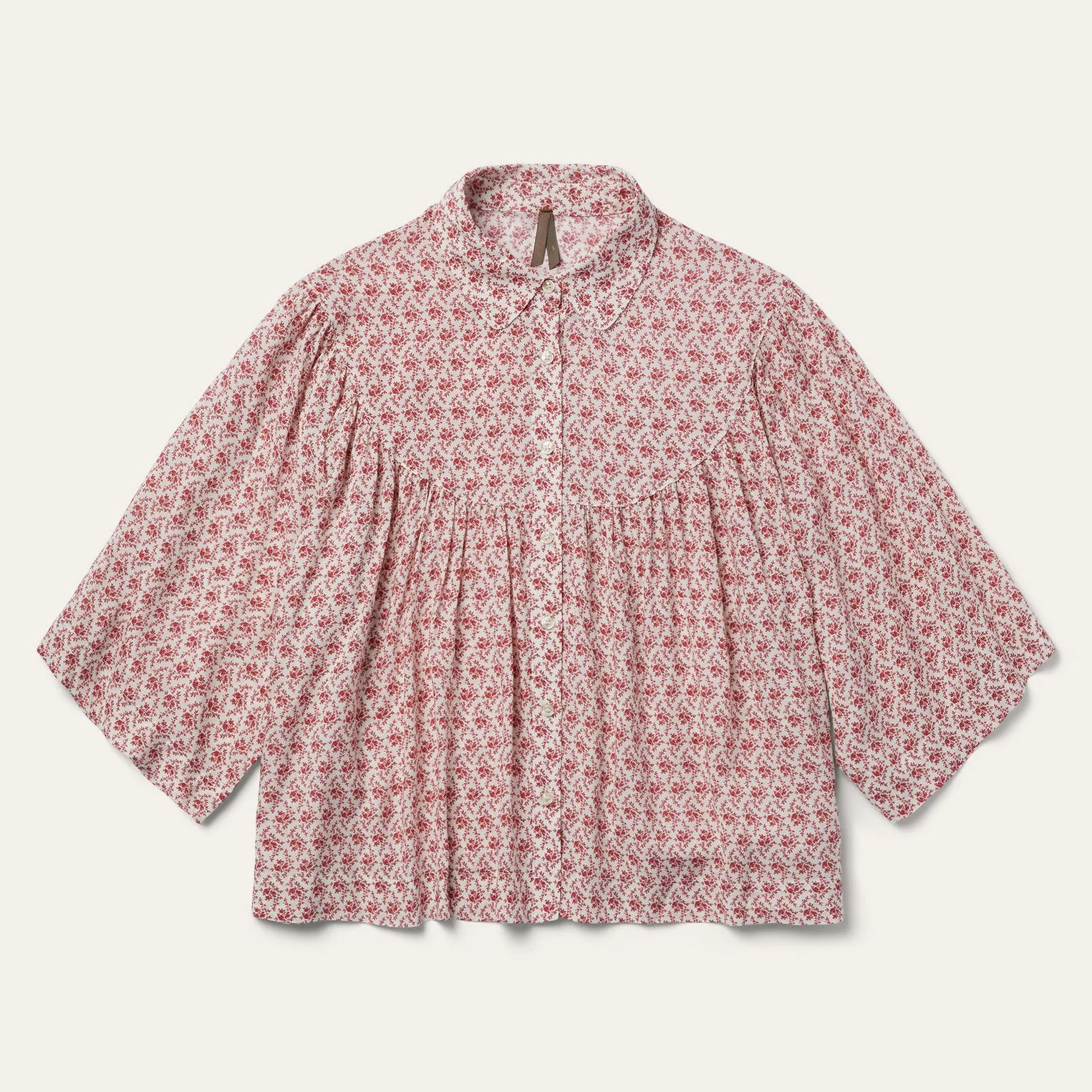 Short-Sleeved Cottage Floral Blouse sold by Stetson