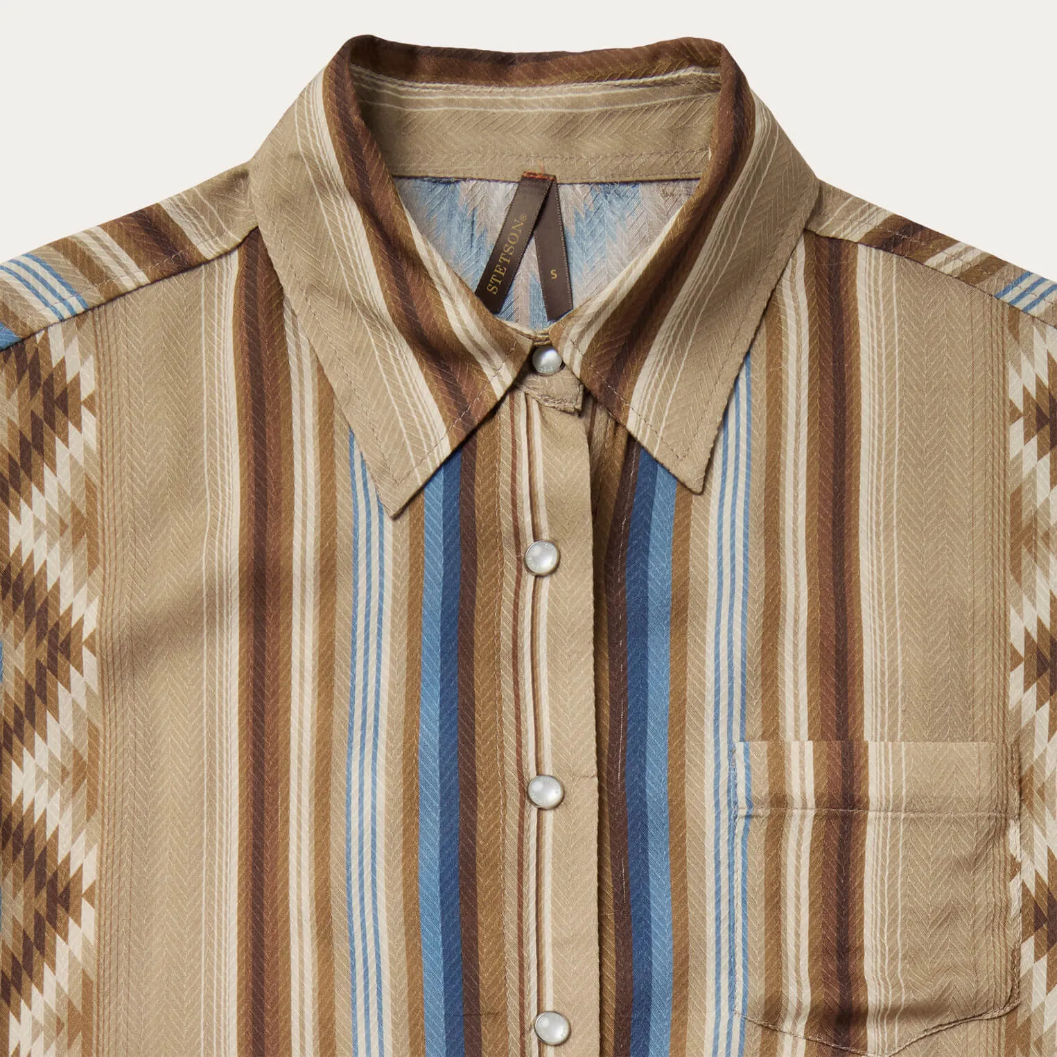 Sand Serape Print Shirt sold by Stetson product image thumbnail 3