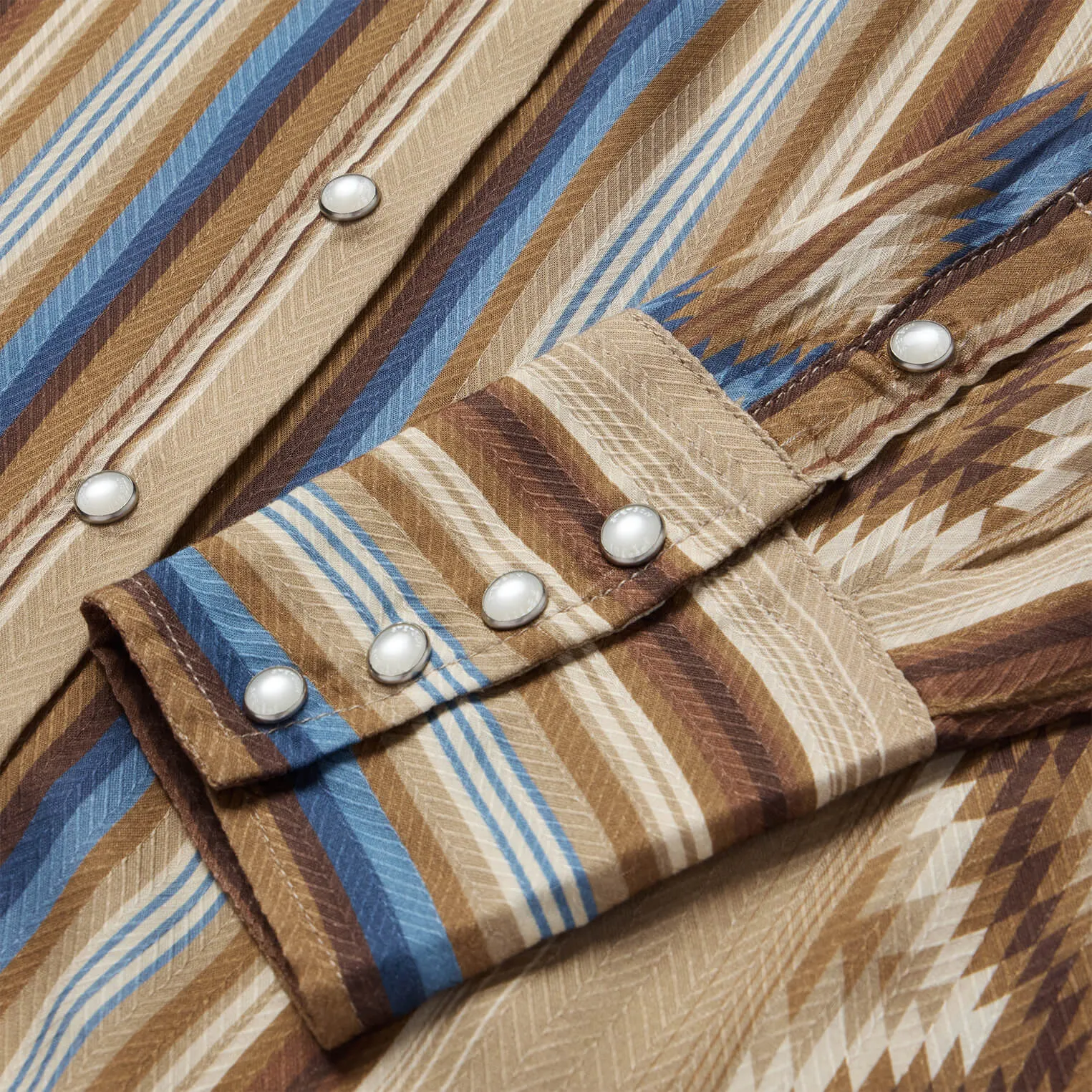 Sand Serape Print Shirt sold by Stetson product image thumbnail 5