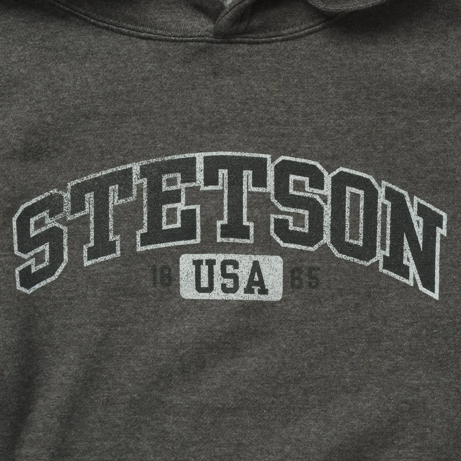 Charcoal Heather Fleece Hooded Sweatshirt sold by Stetson product image thumbnail 4