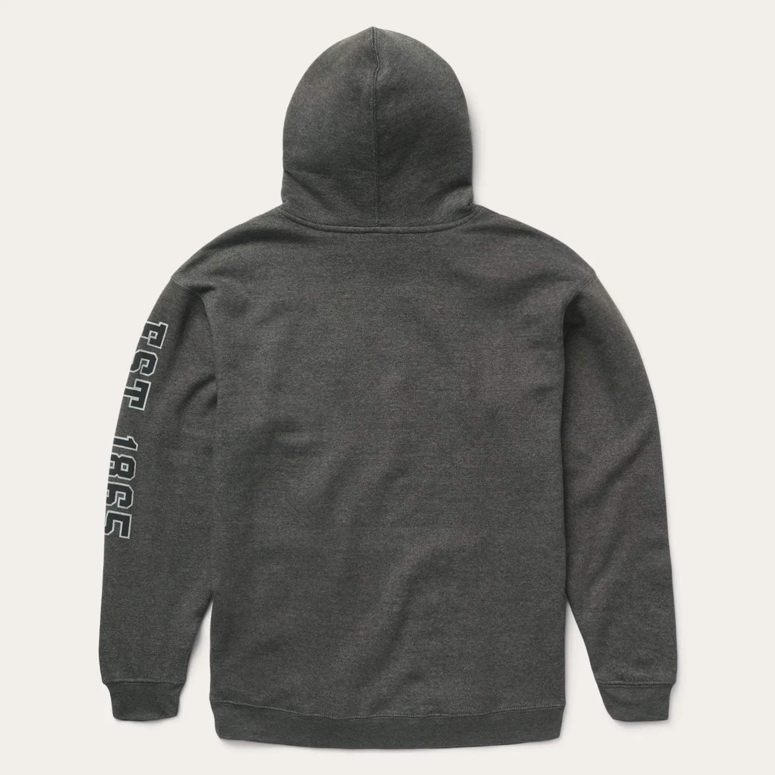 Charcoal Heather Fleece Hooded Sweatshirt sold by Stetson product image thumbnail 2