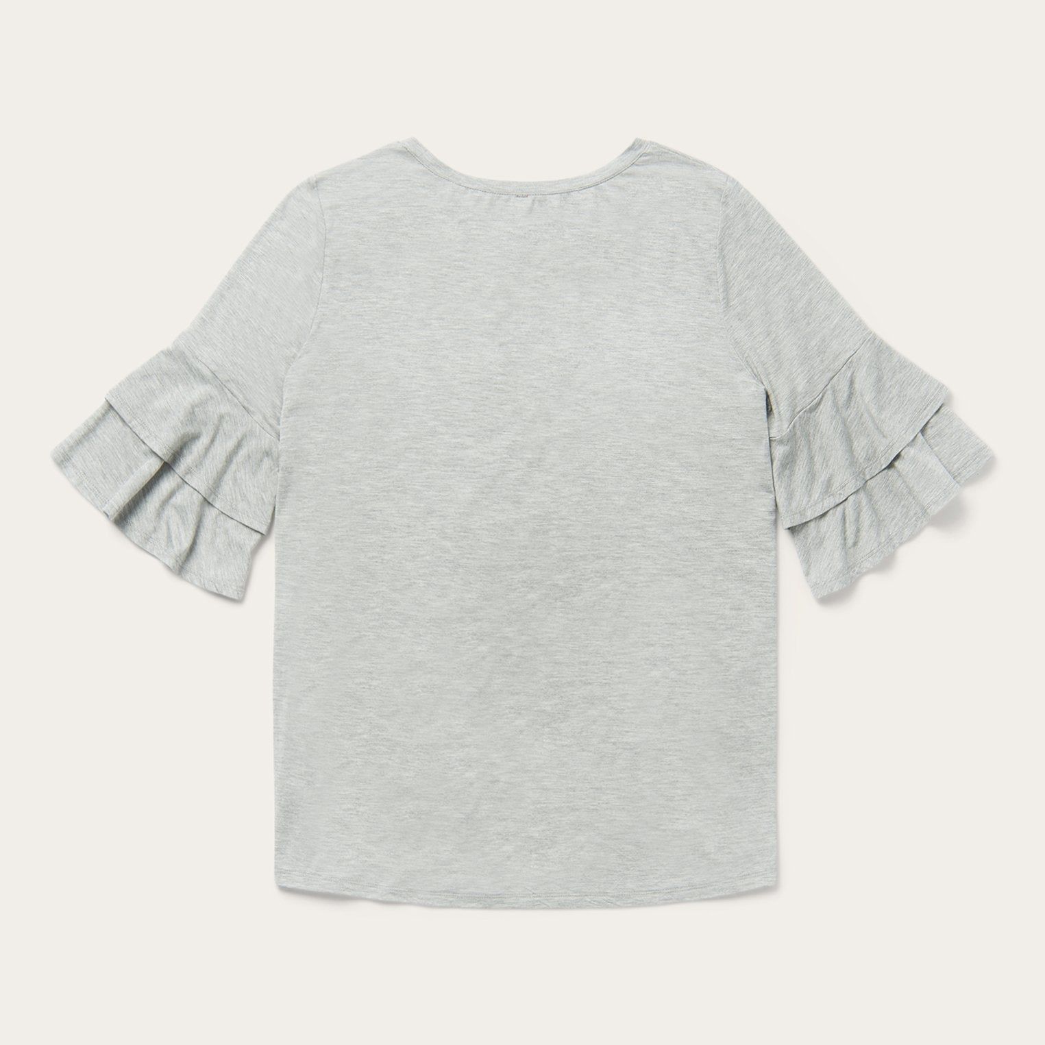 Heather Grey Jersey Boho Top sold by Stetson product image thumbnail 2