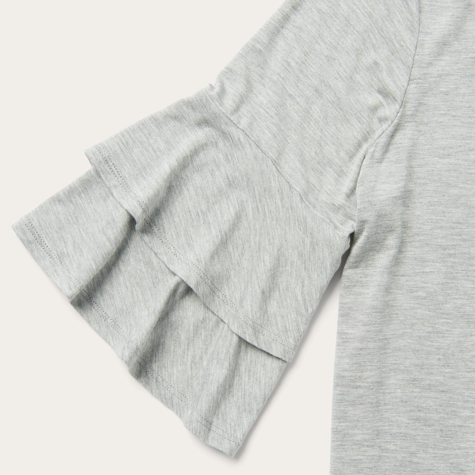 Heather Grey Jersey Boho Top sold by Stetson product image thumbnail 4