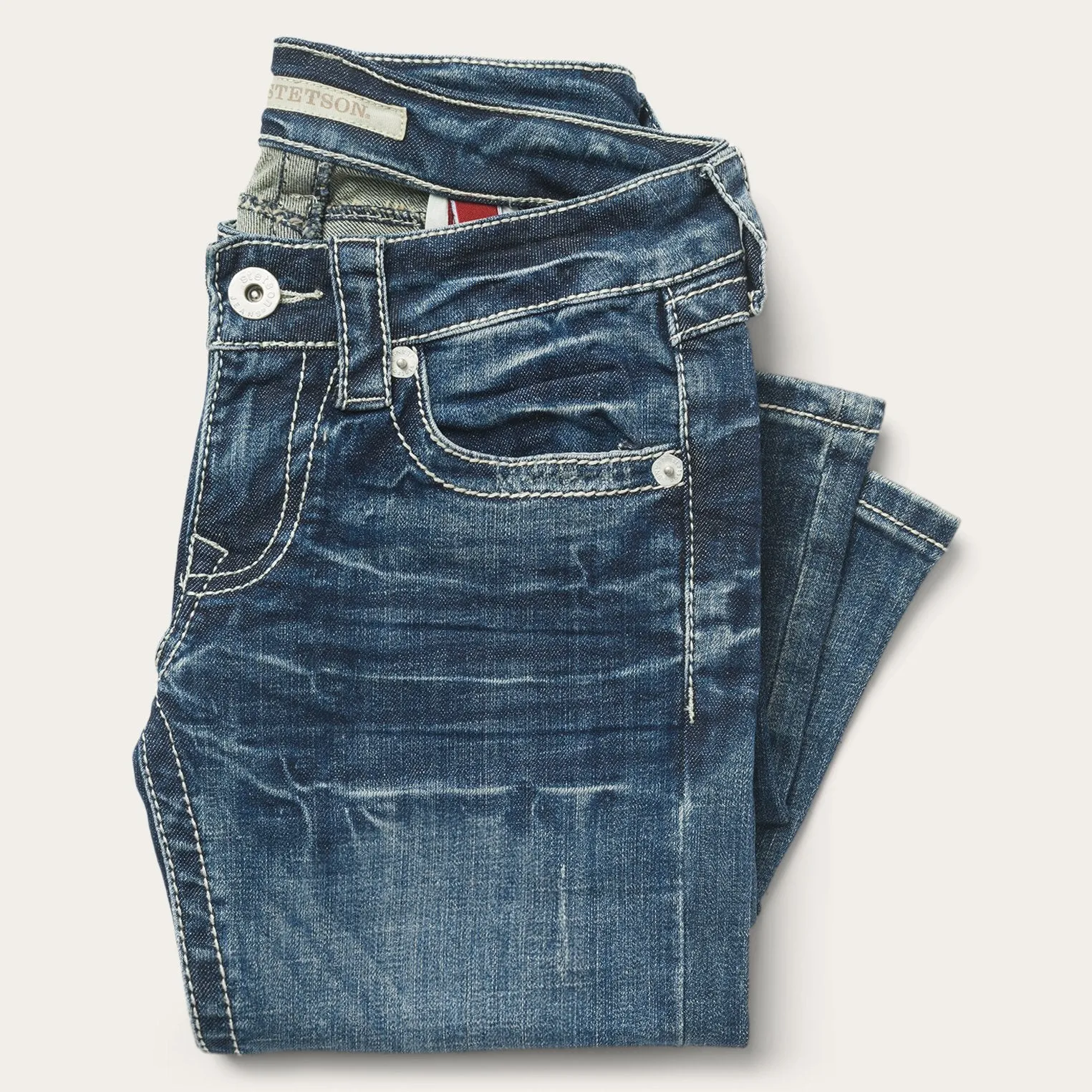 816 Fit Jeans With White "S" Back Pocket sold by Stetson product image thumbnail 3