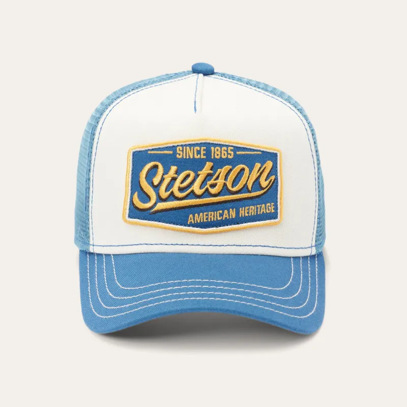 Blue Embroidered 1865 Trucker Cap sold by Stetson