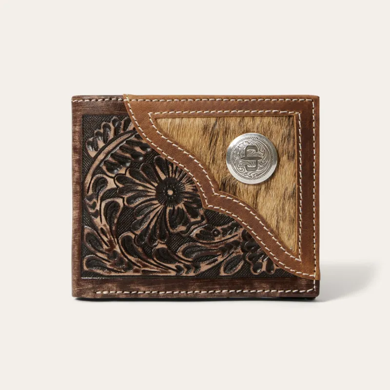 Hair-On-Hide Concho Bi-Fold Wallet sold by Stetson