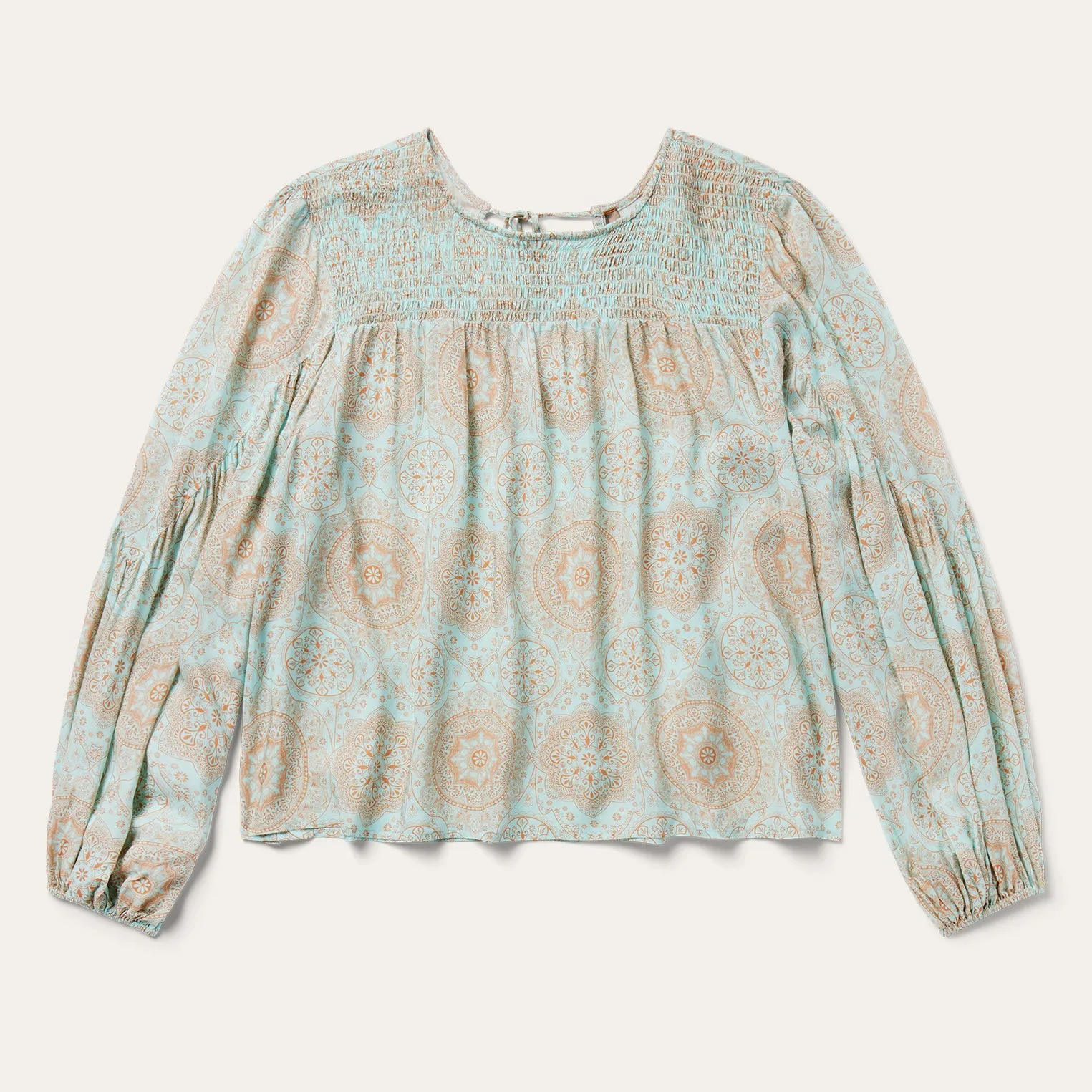 Mandala Print Peasant Blouse sold by Stetson