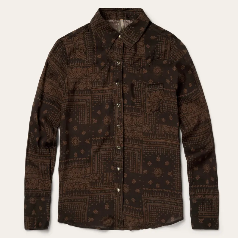 Patchwork Bandana Print Shirt sold by Stetson