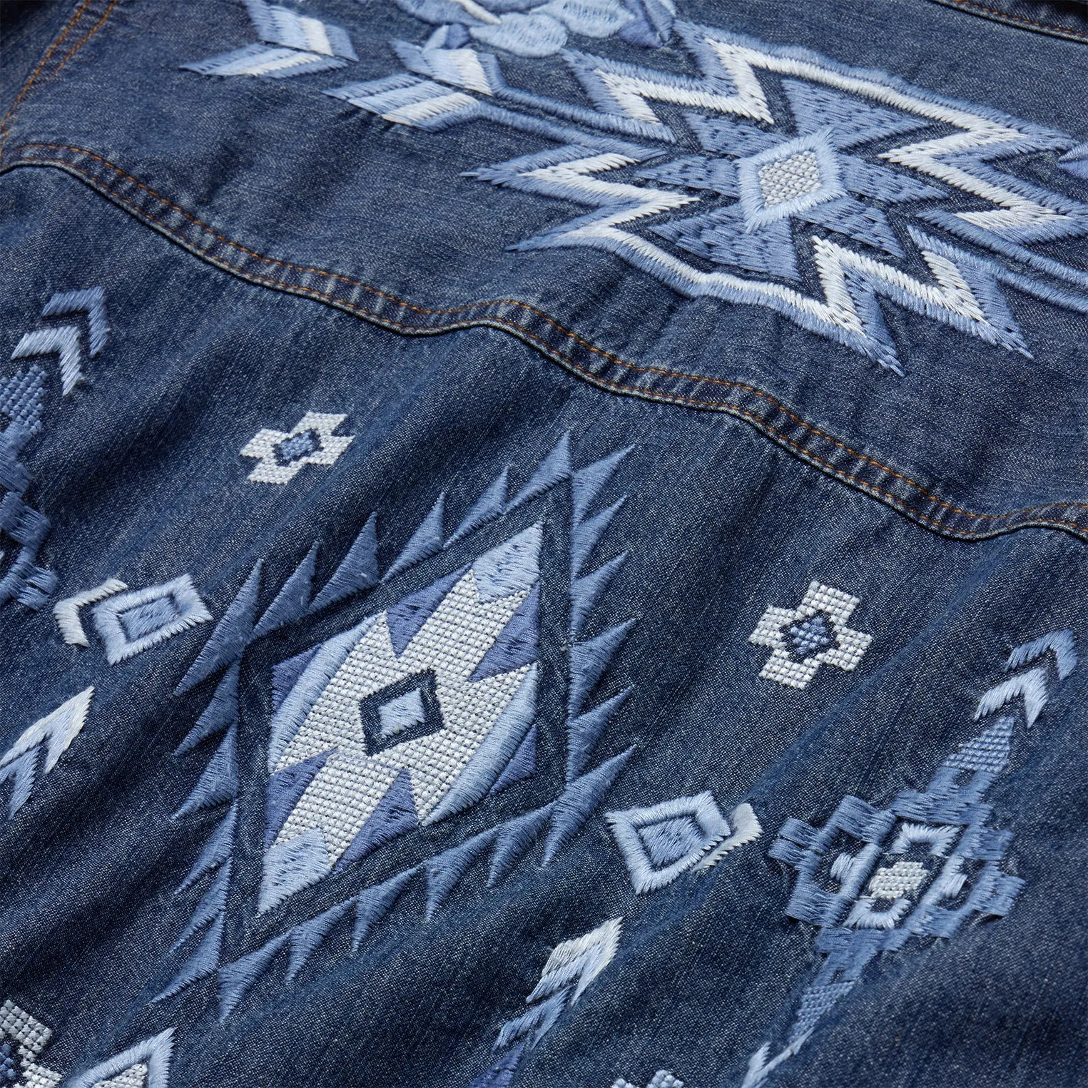 Dark Blue Denim Shirt Dress sold by Stetson product image thumbnail 4