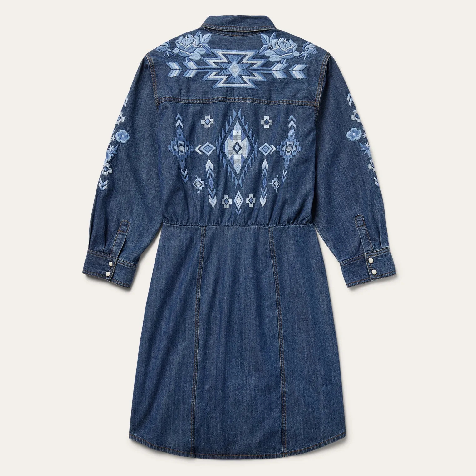 Dark Blue Denim Shirt Dress sold by Stetson product image thumbnail 2