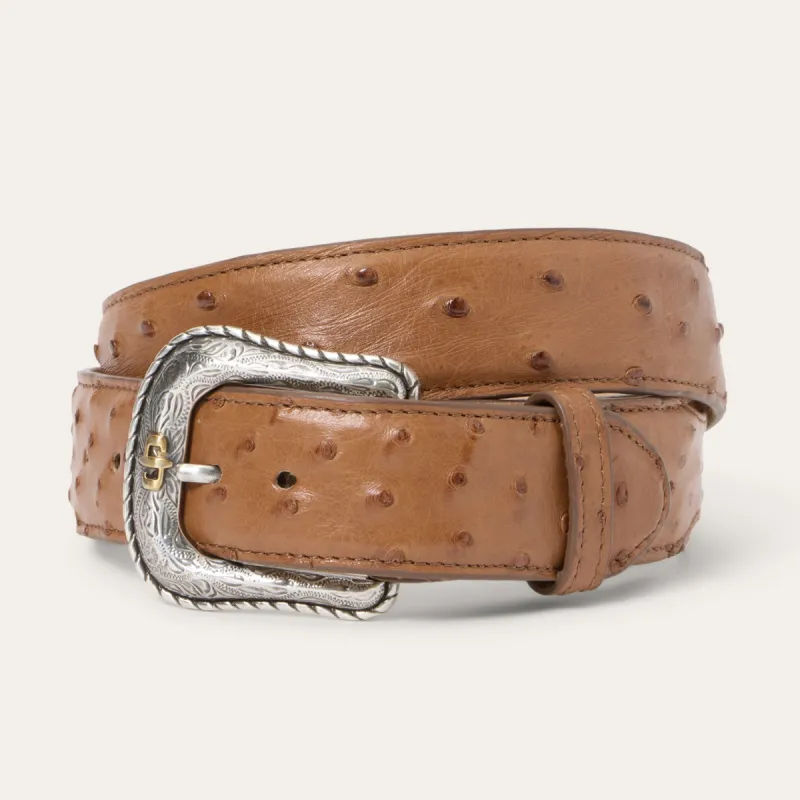 Ostrich Western Tab Belt sold by Stetson