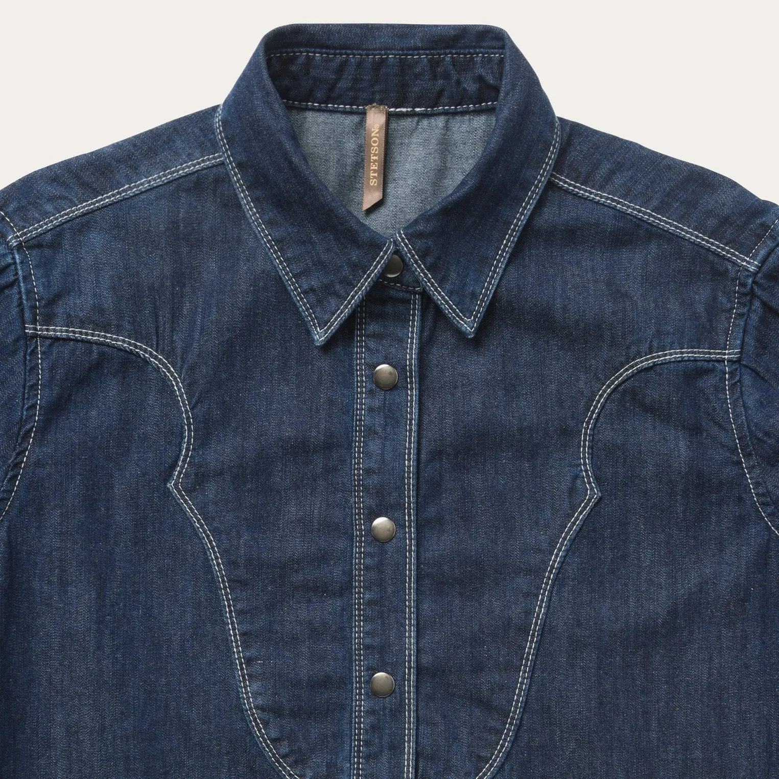 Dark Denim Vintage Western Shirt sold by Stetson product image thumbnail 3