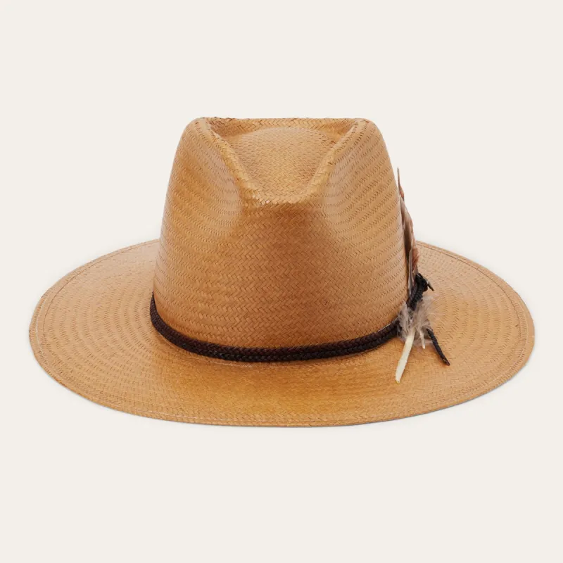 Juno Shantung Straw Fedora sold by Stetson