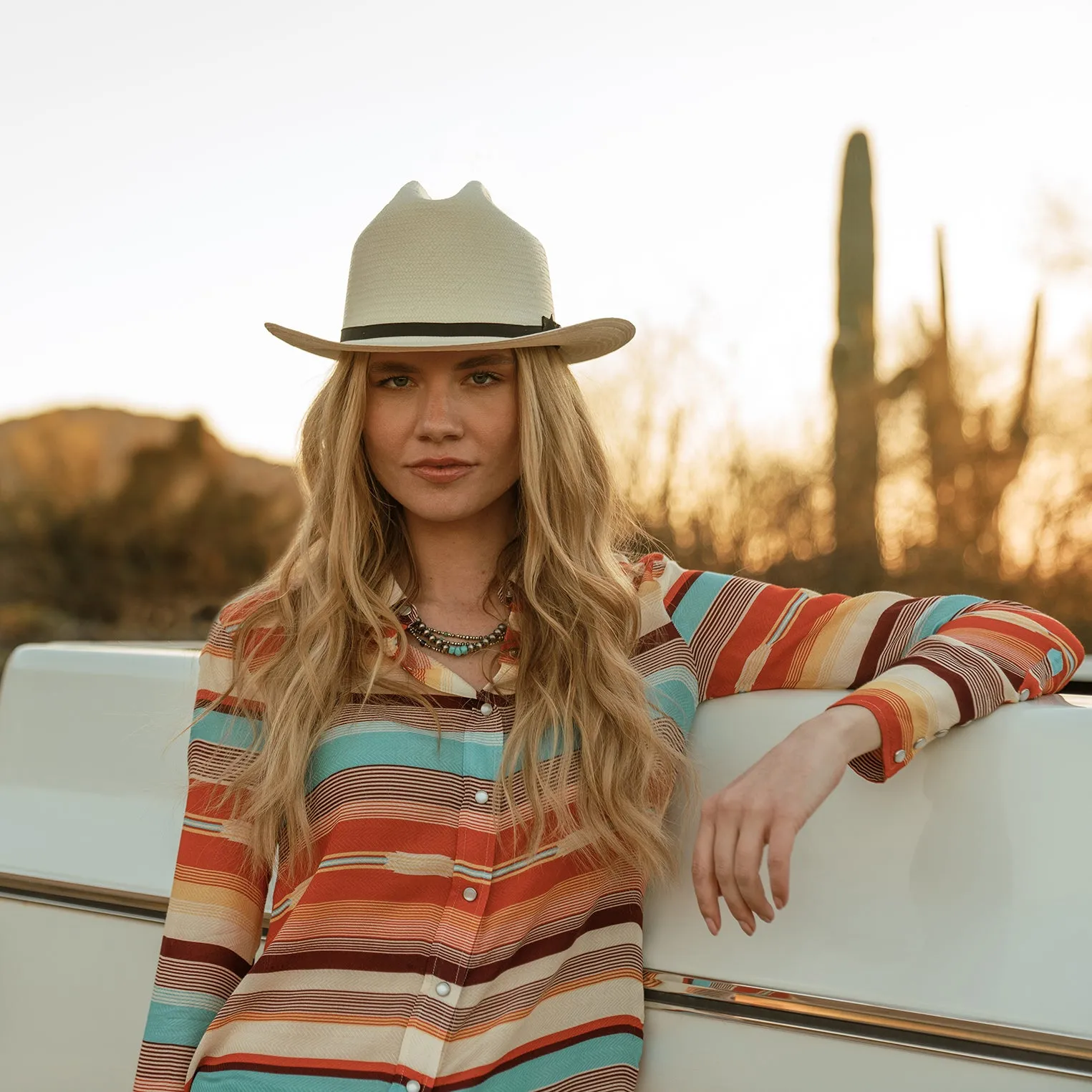 Sunset Serape Print Western Shirt sold by Stetson product image thumbnail 2