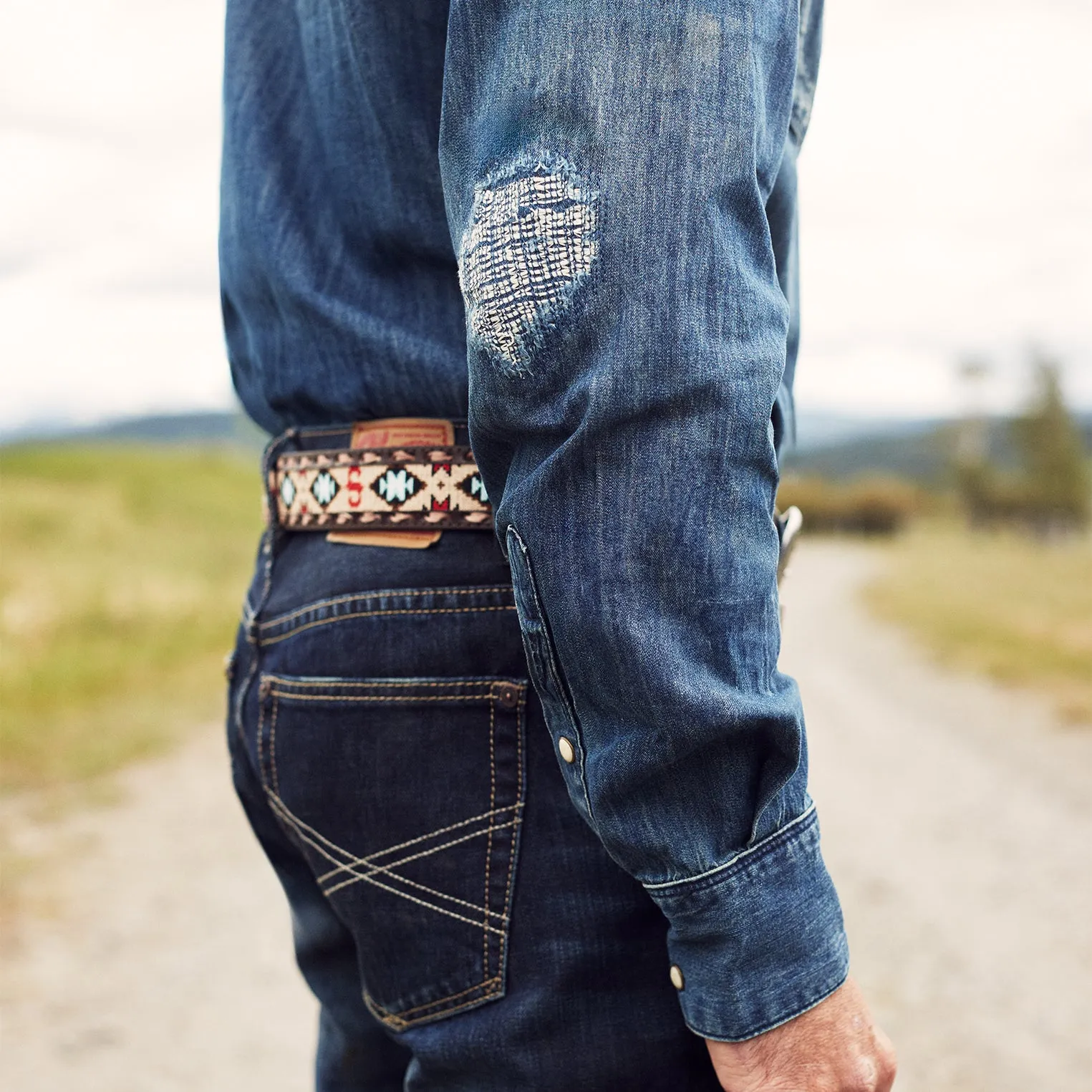 Embroidered Tooled Tab Belt sold by Stetson product image thumbnail 2