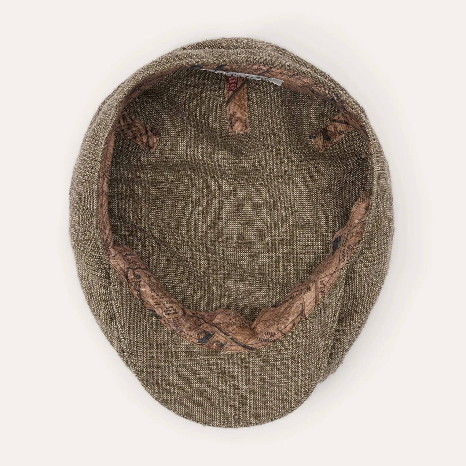 Glen Check Linen/Silk Kent Cap sold by Stetson product image thumbnail 5