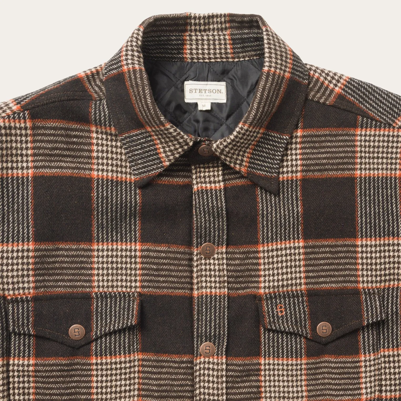 Quilted Wool Shirt Jacket sold by Stetson product image thumbnail 4