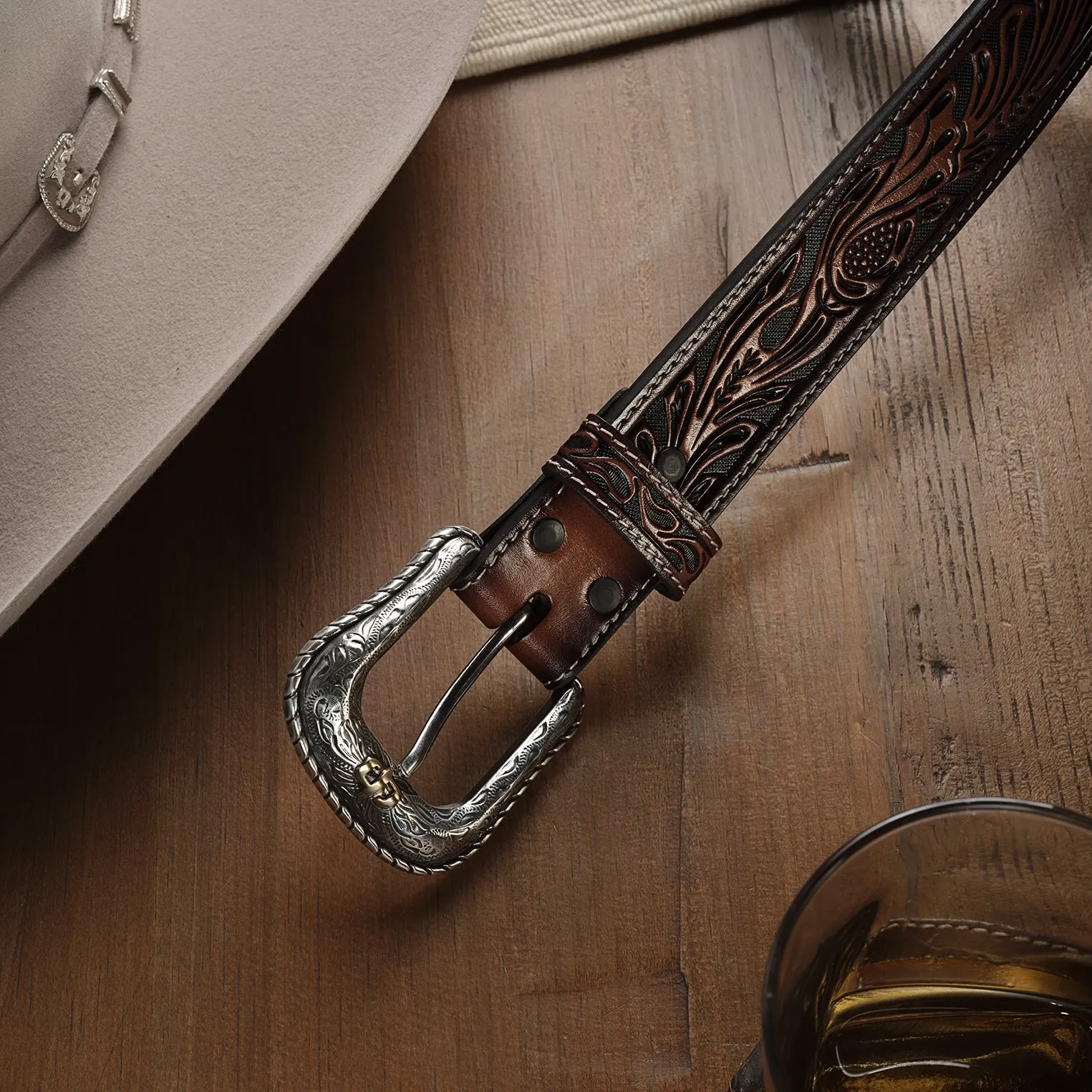 Tooled Belt sold by Stetson product image thumbnail 3