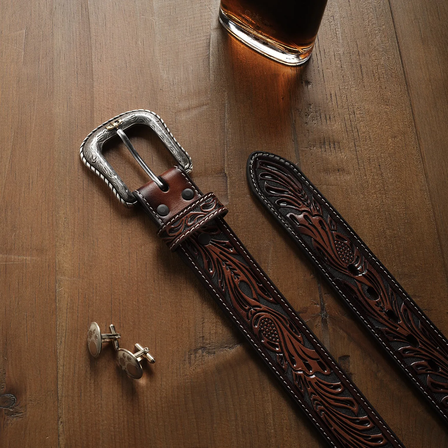 Tooled Belt sold by Stetson product image thumbnail 2