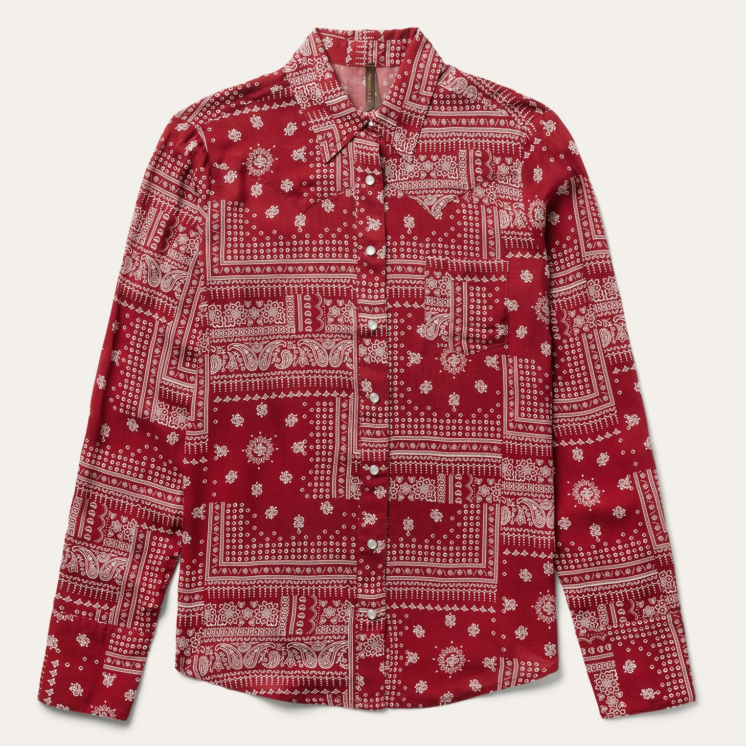 Red Bandana Patchwork Shirt sold by Stetson