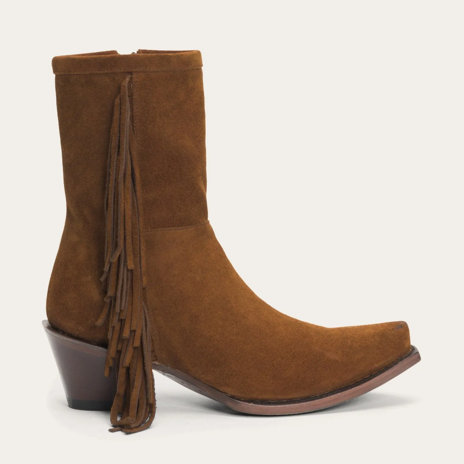Halle Suede Fringe Side Zip Boot sold by Stetson product image thumbnail 5