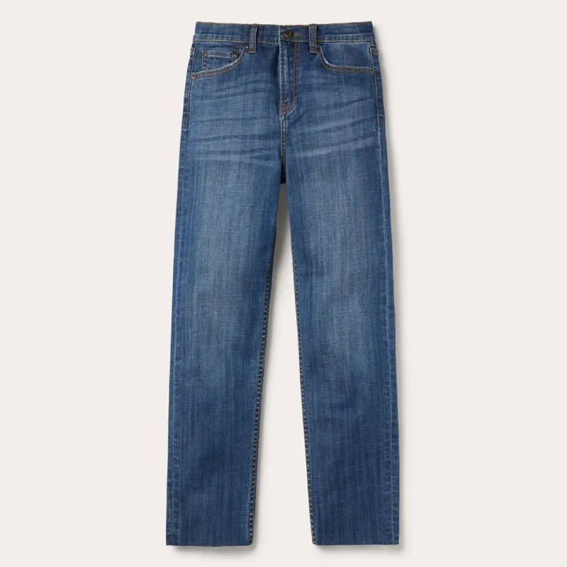 915 High Rise Straight Fit Crop Jeans sold by Stetson