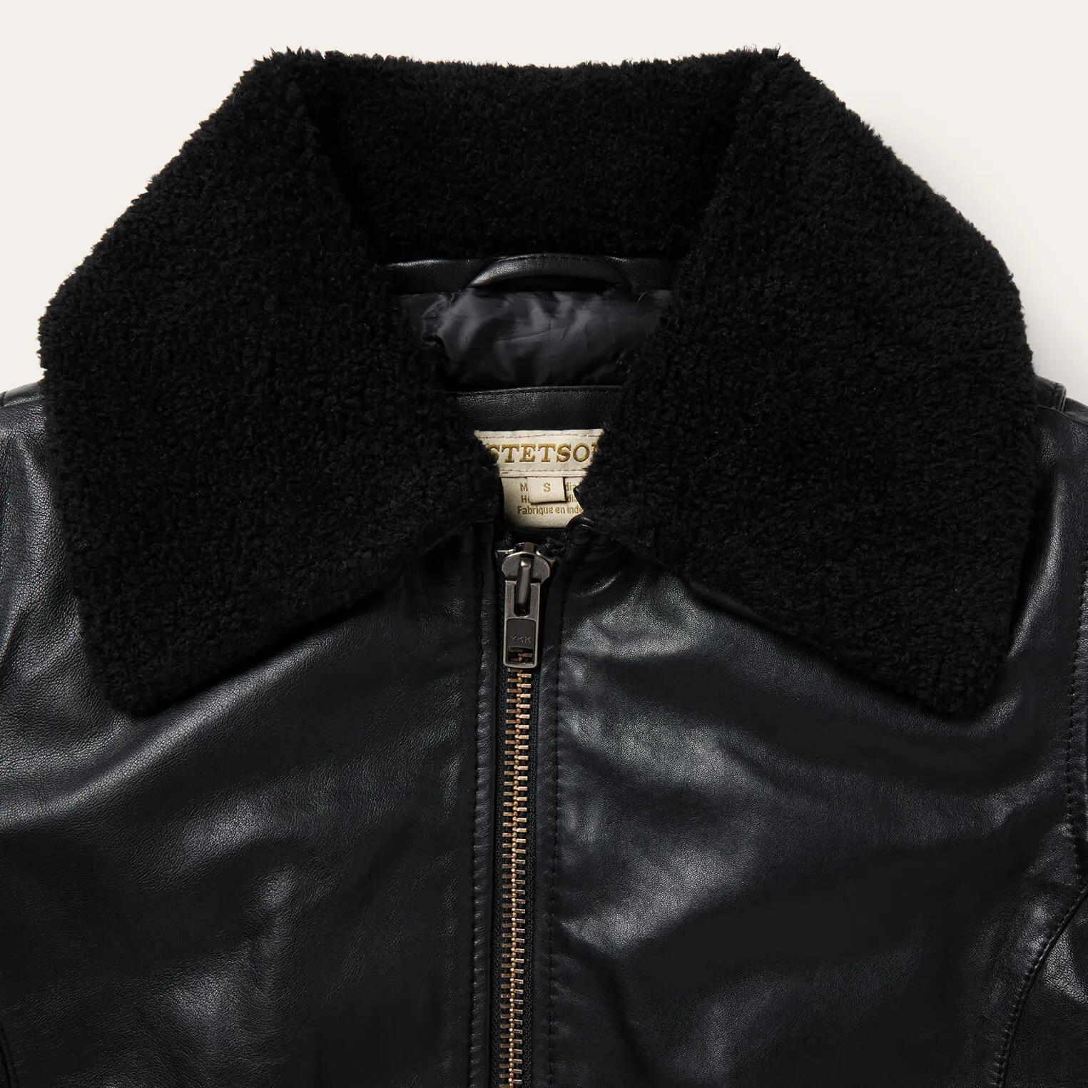Leather Bomber Jacket sold by Stetson product image thumbnail 3