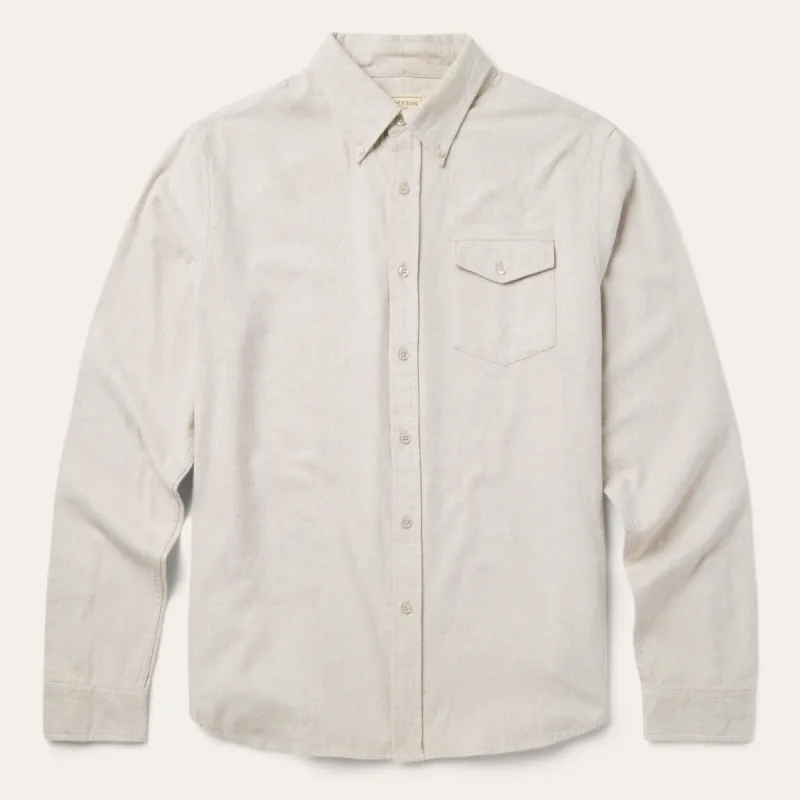 Heathered Flannel Button-Down Shirt sold by Stetson