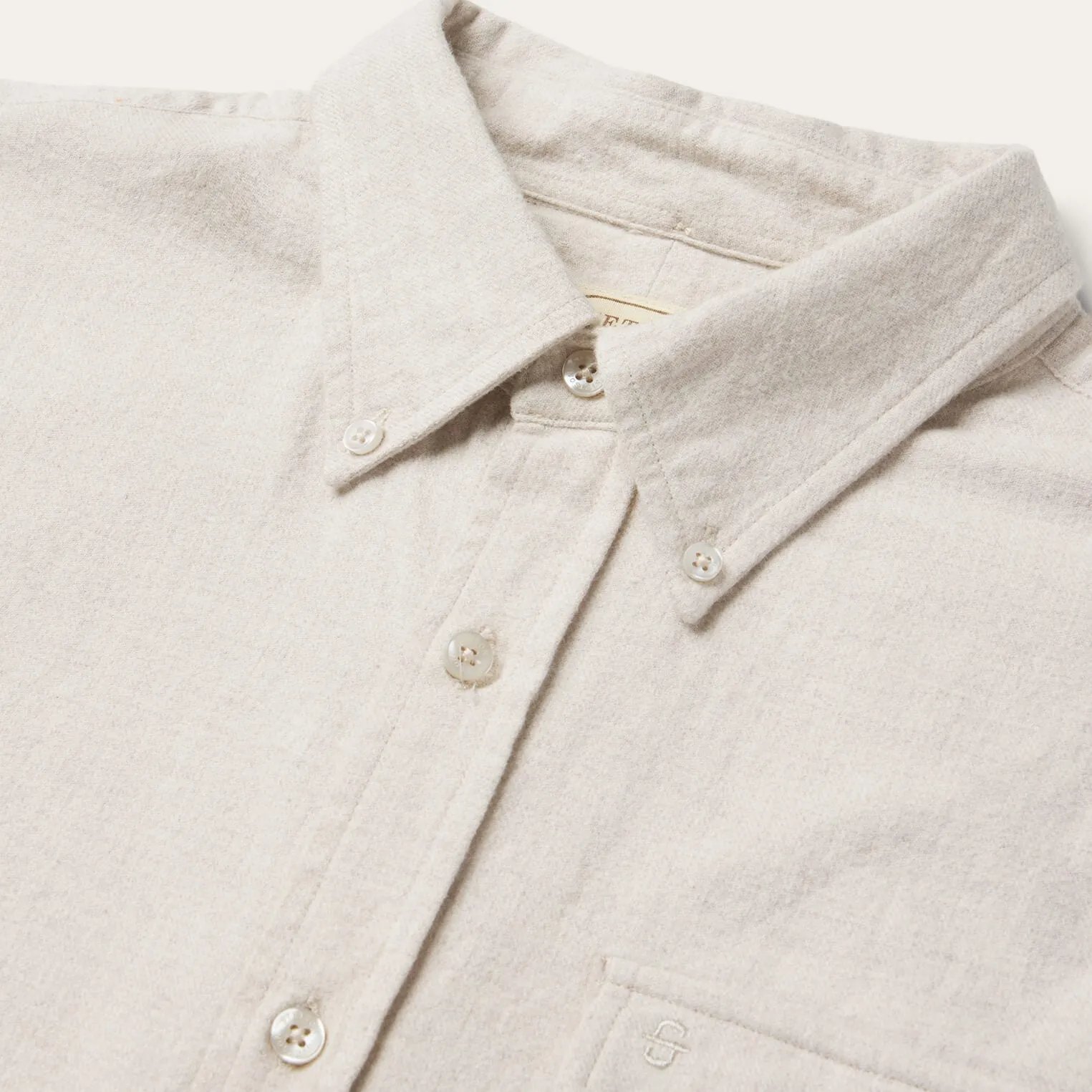 Heathered Flannel Button-Down Shirt sold by Stetson product image thumbnail 3