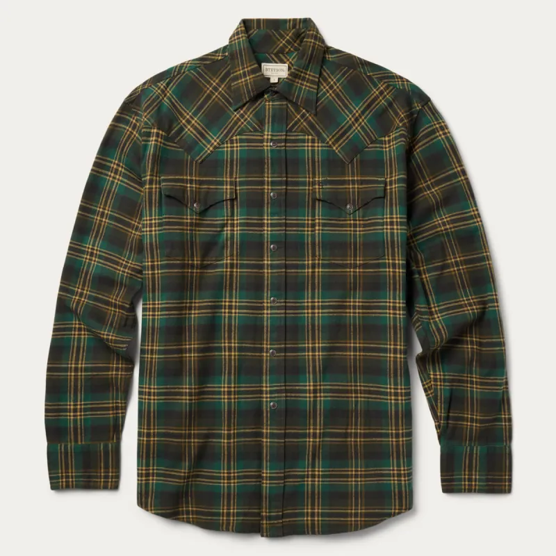 Brushed Flannel Western Shirt sold by Stetson