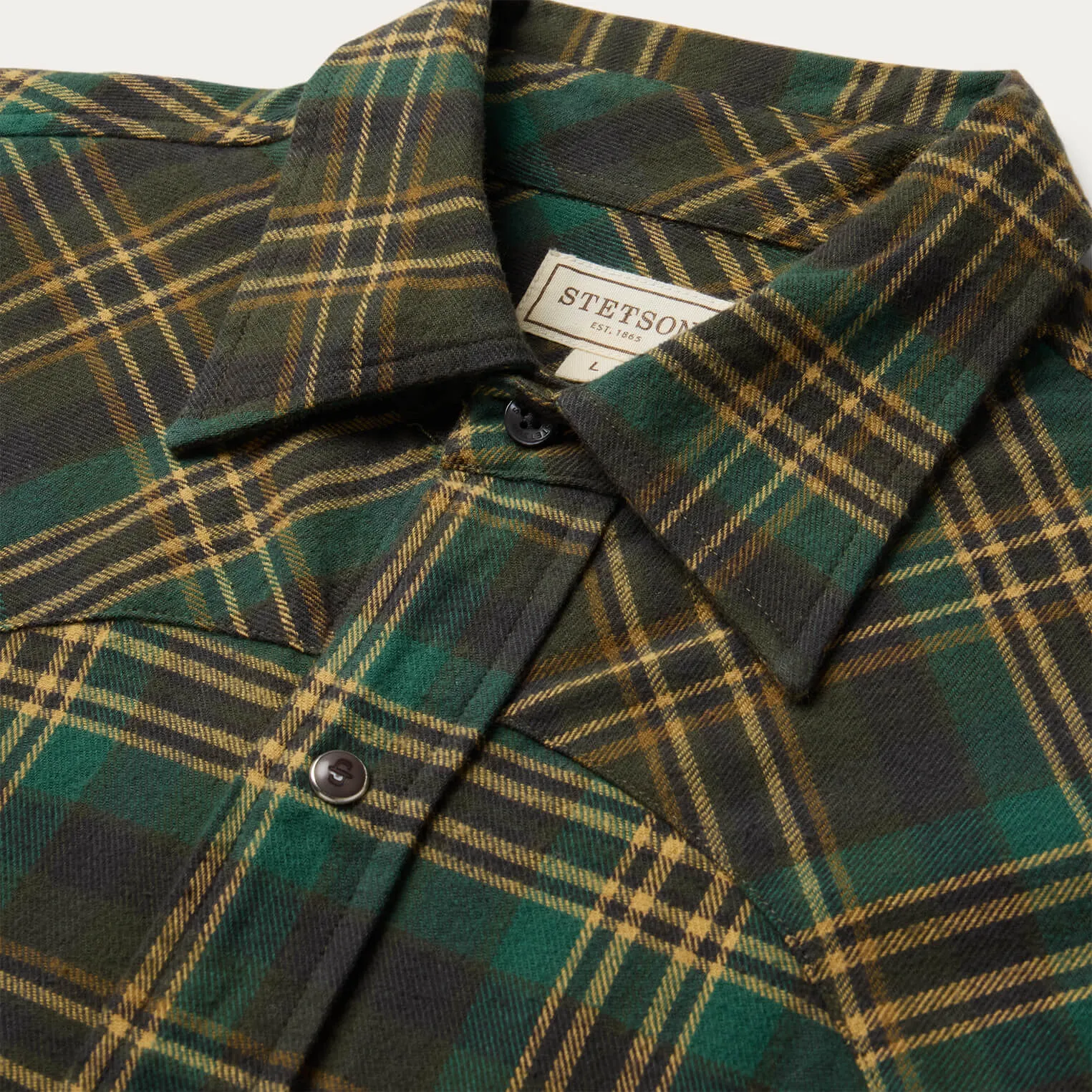 Brushed Flannel Western Shirt sold by Stetson product image thumbnail 3