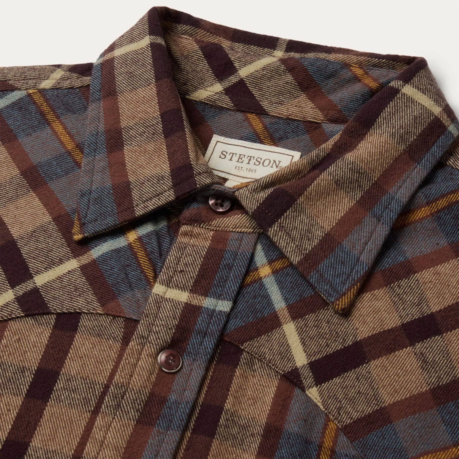 Brushed Flannel Western Shirt sold by Stetson product image thumbnail 3
