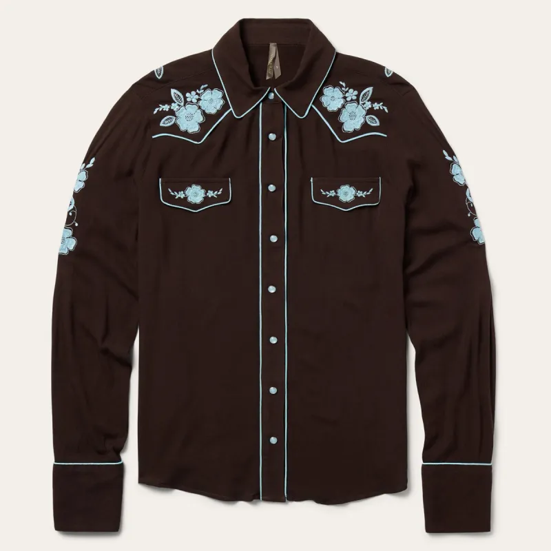 Embroidered Retro Western Shirt sold by Stetson