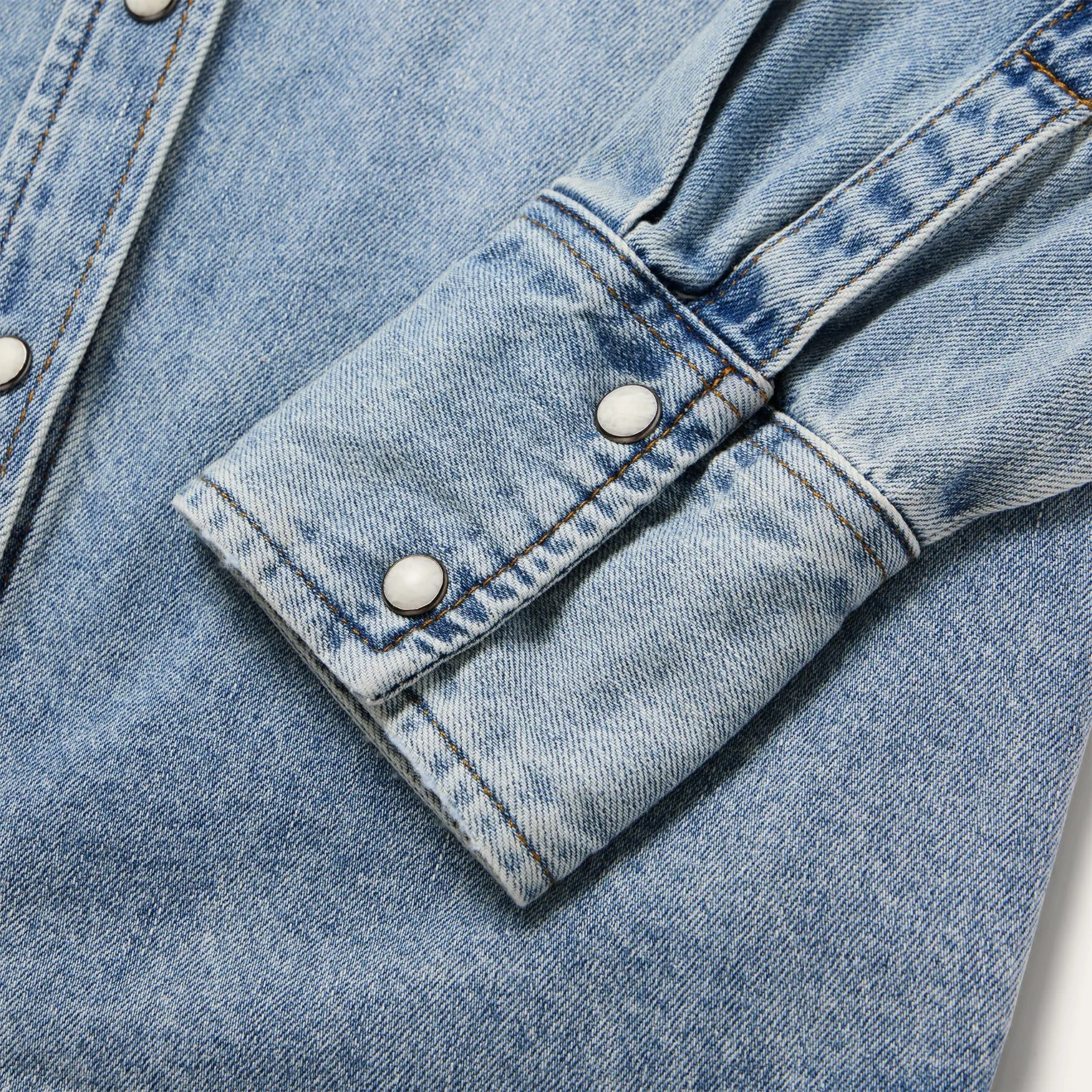 Embroidered Loose Fit Denim Shirt sold by Stetson product image thumbnail 5