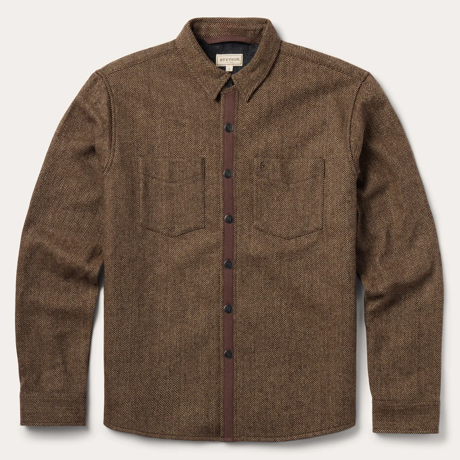 Herringbone Shirt Jacket sold by Stetson