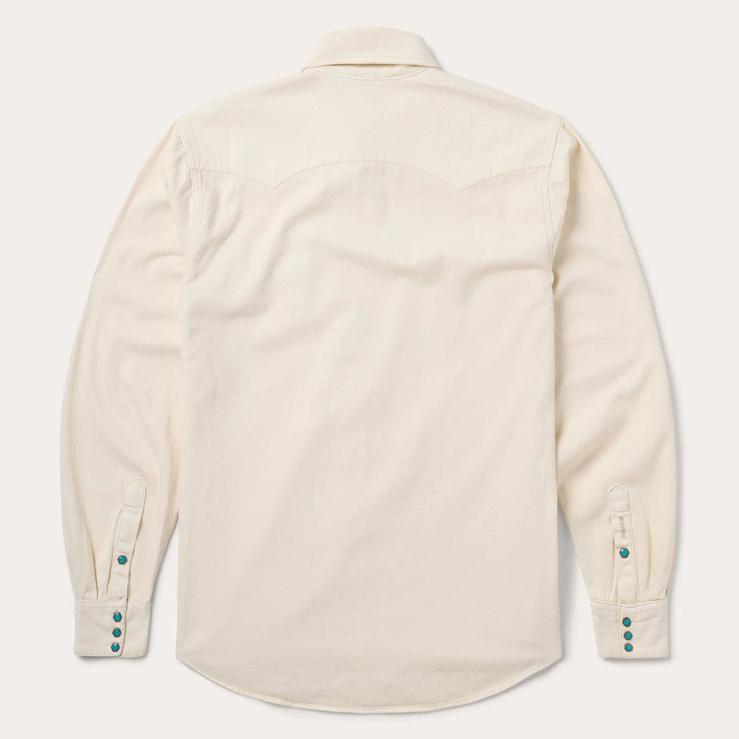 Turquoise Snap Western Denim Shirt sold by Stetson product image thumbnail 3