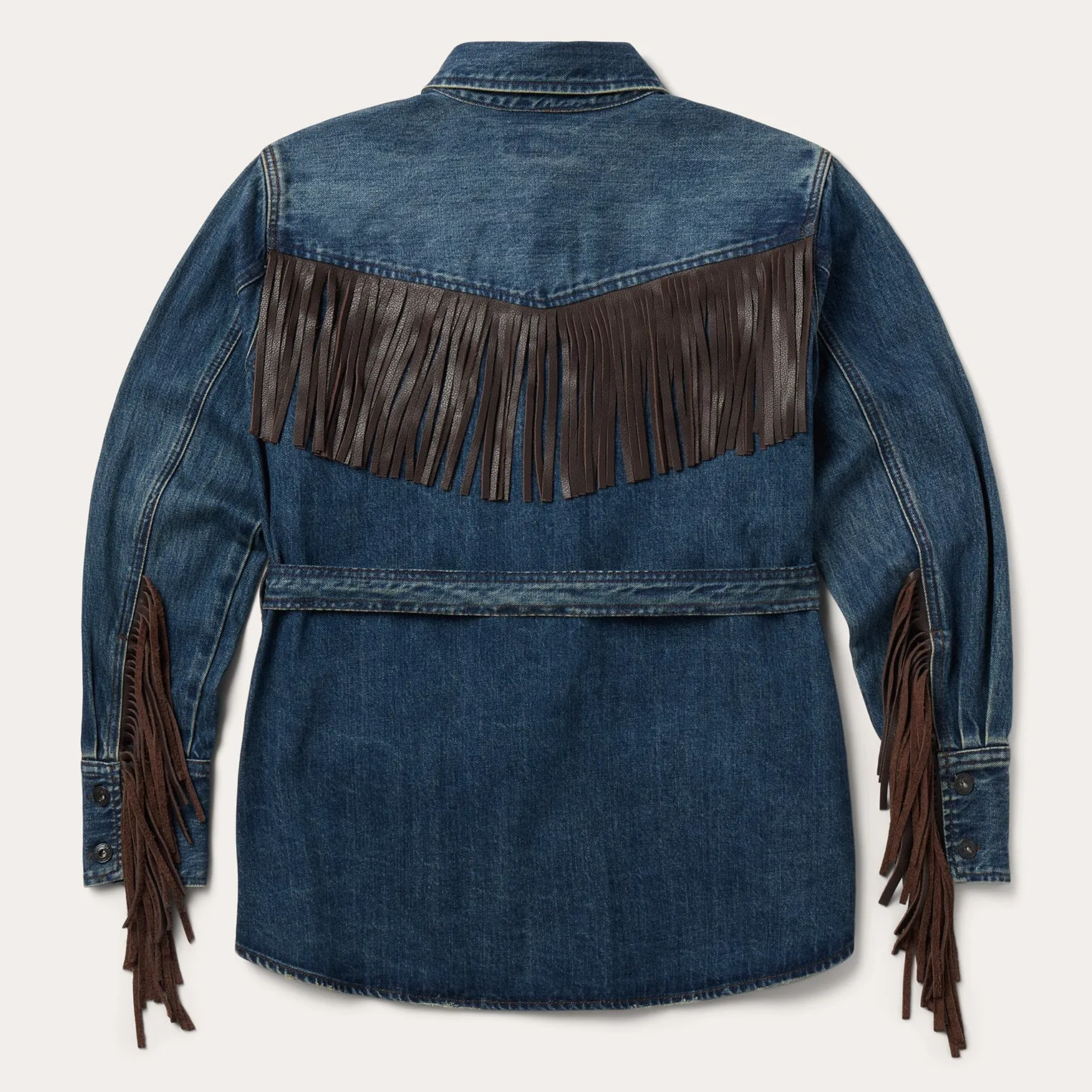 Dark Denim Fringe Jacket sold by Stetson product image thumbnail 2
