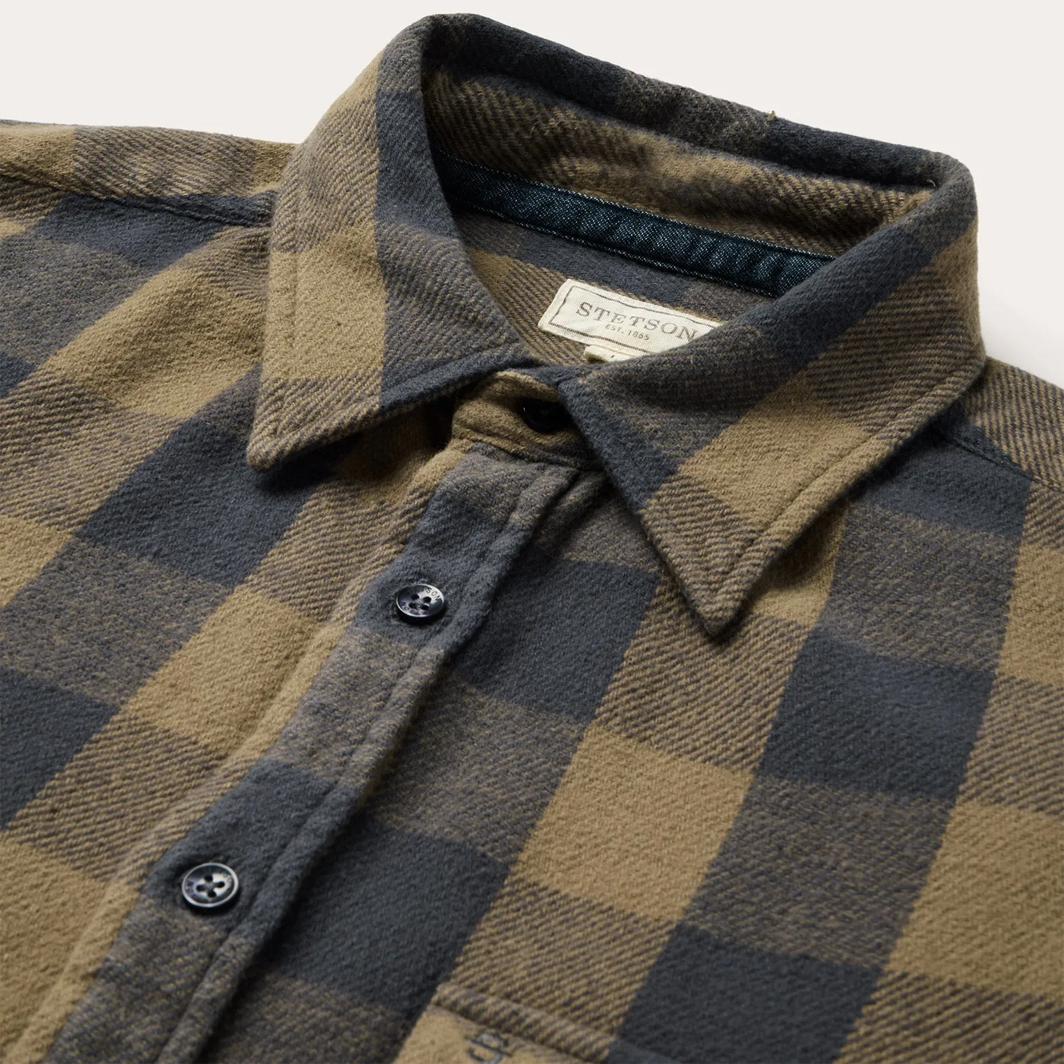 Buffalo Check Flannel Shirt sold by Stetson product image thumbnail 3