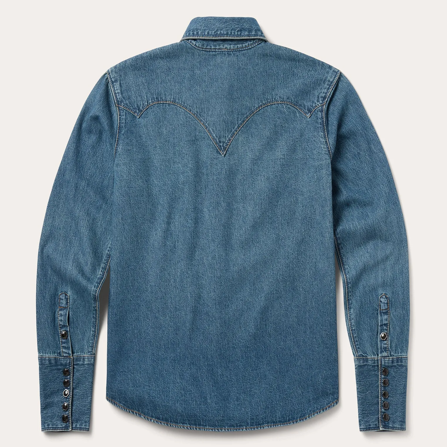 Chocolate Snap Western Denim Shirt sold by Stetson product image thumbnail 2