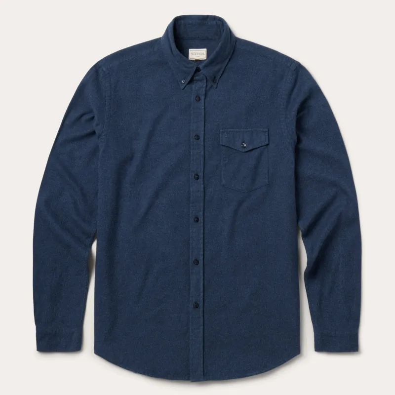 Heathered Flannel Button-Down Shirt sold by Stetson