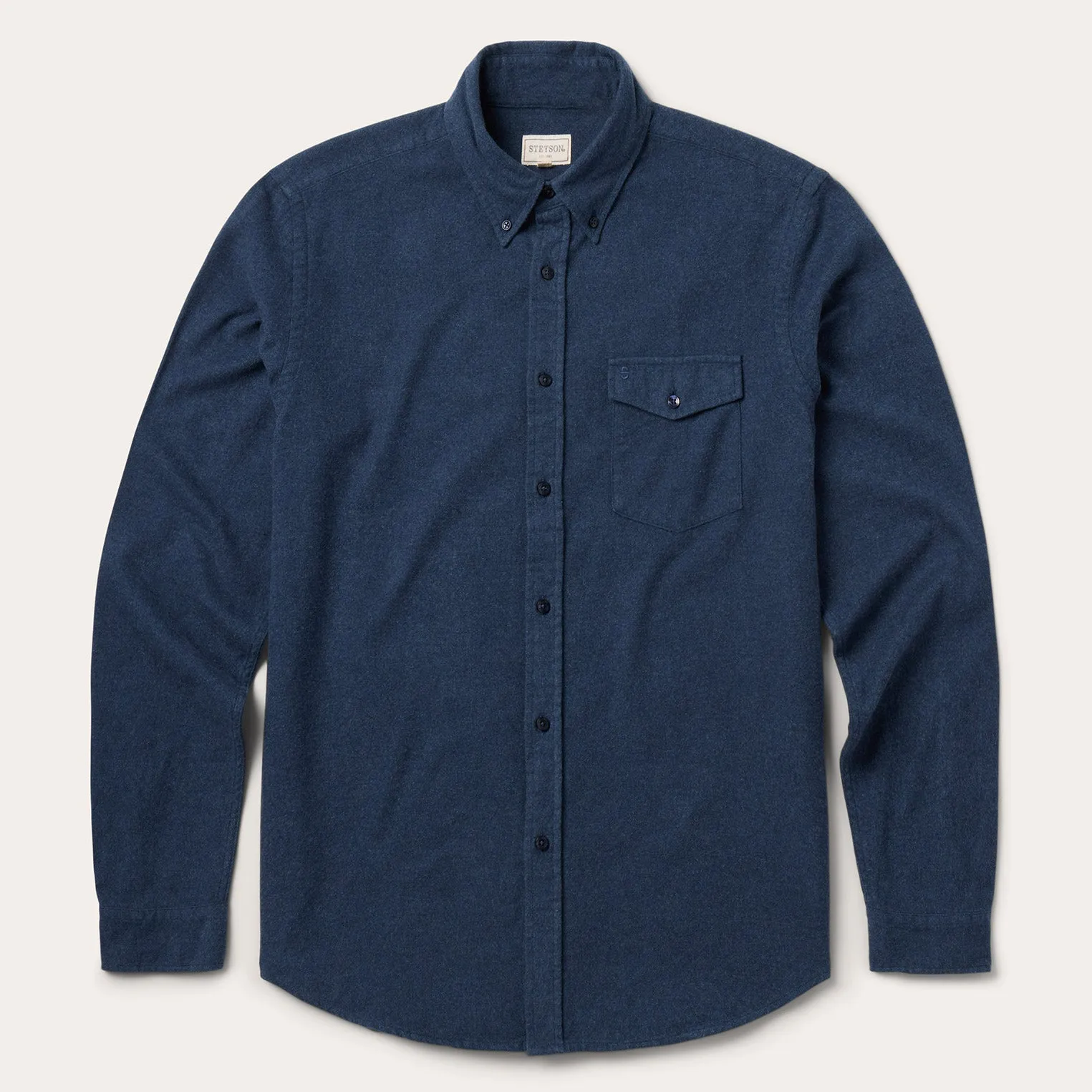Heathered Flannel Button-Down Shirt sold by Stetson